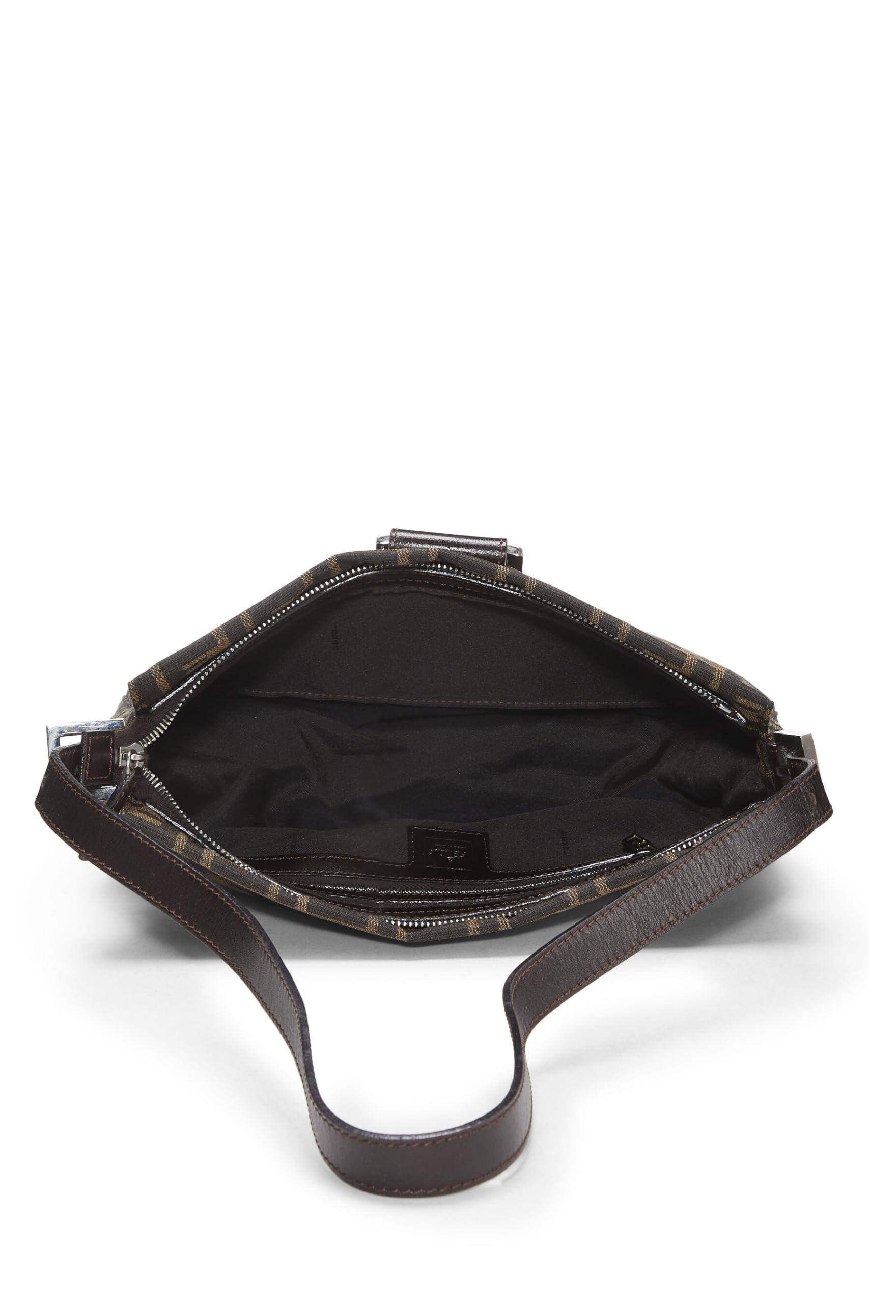 Fendi, Brown Zucca Canvas Shoulder Bag, Brown