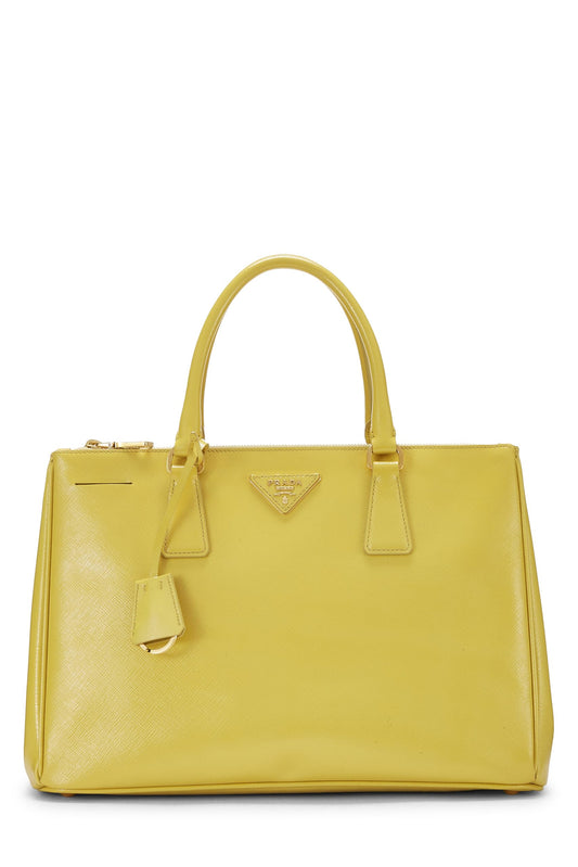 Prada, Yellow Saffiano Executive Tote Large, Yellow