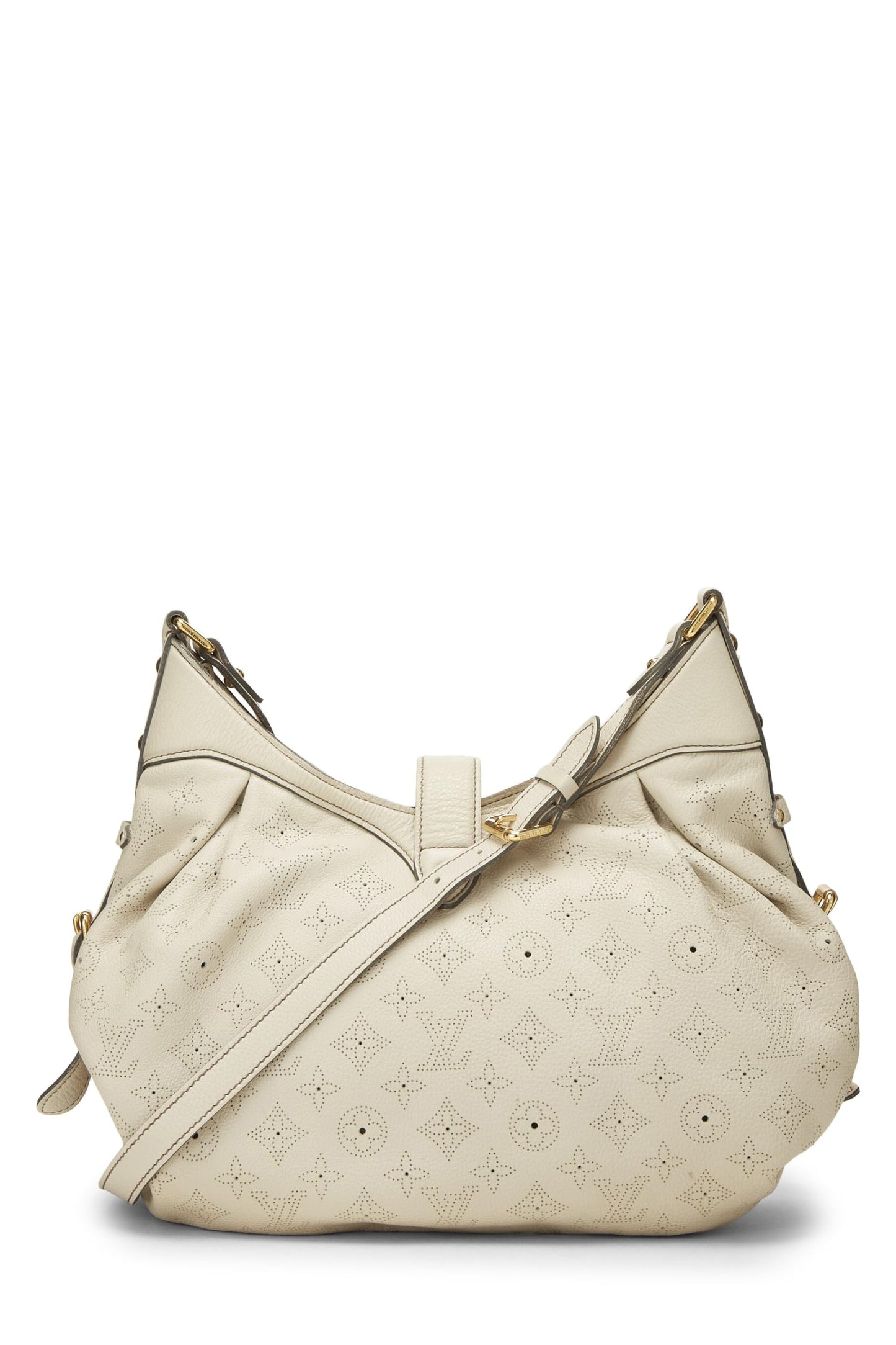 Louis Vuitton, White Monogram Mahina Leather XS, White
