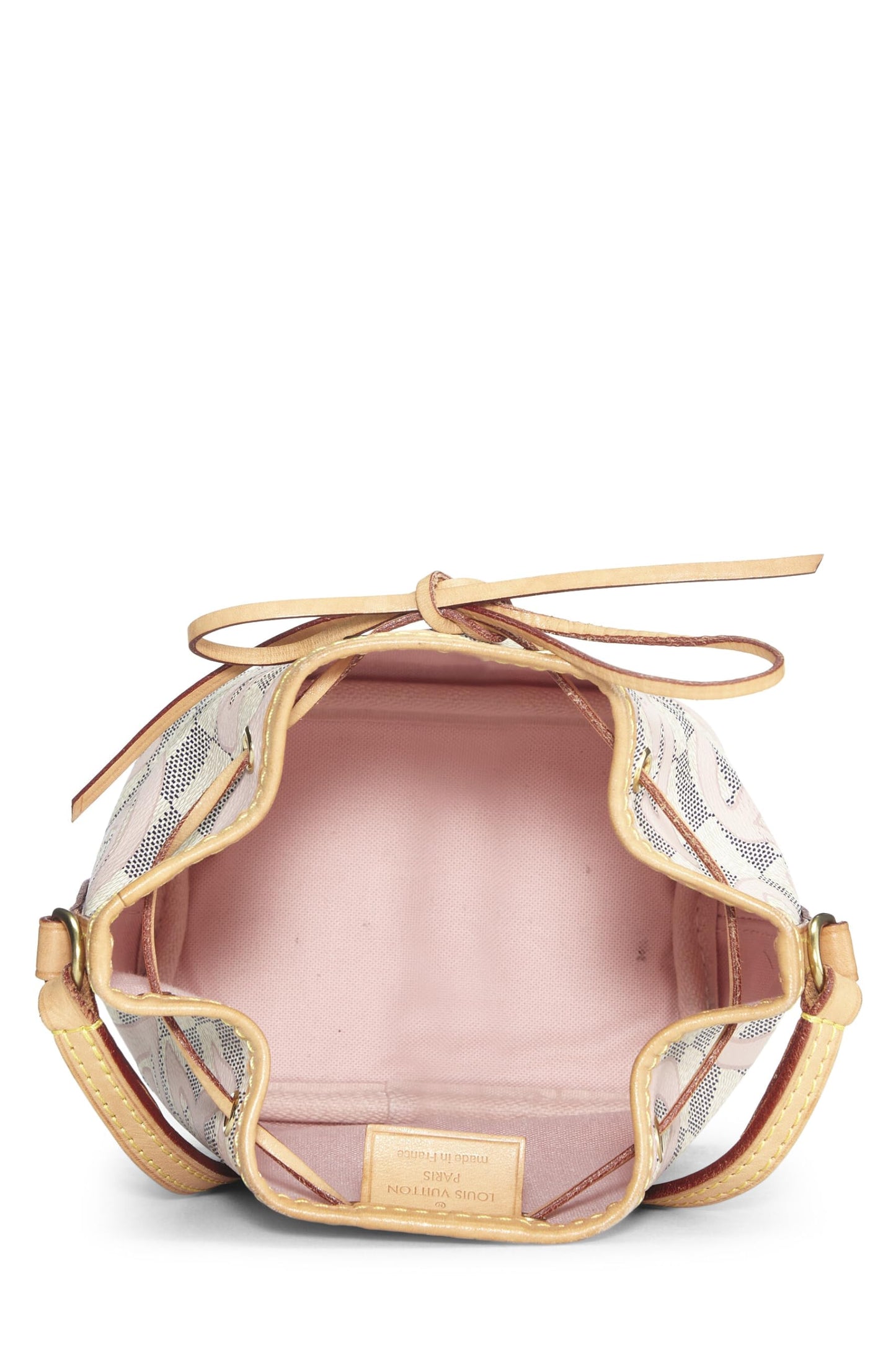 Louis Vuitton, Pink Summer Spirit Damier Azur Tahitienne Noé Nano, White