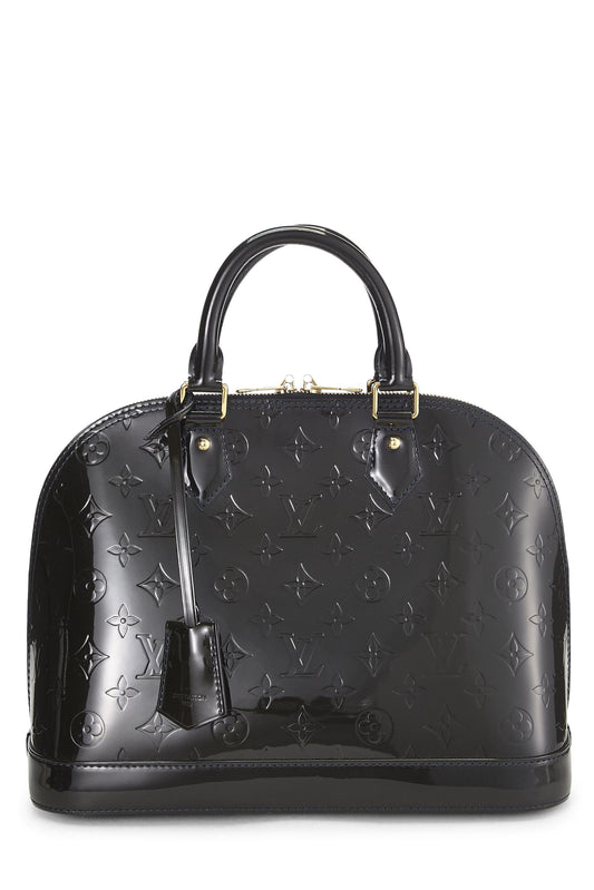 Louis Vuitton, Blue Infini Monogram Vernis Alma PM NM, Navy
