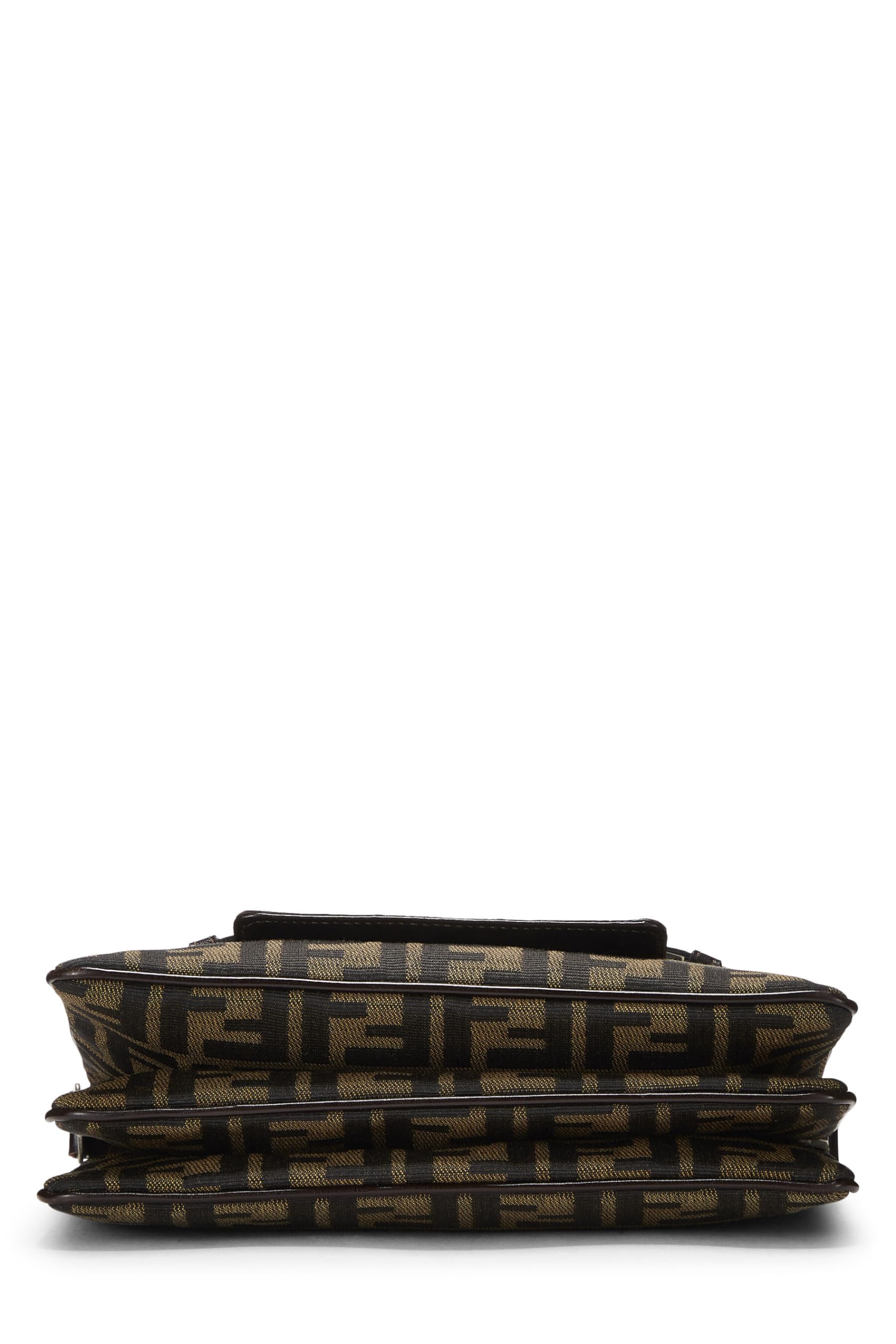Fendi, Brown Zucca Canvas Shoulder Bag, Brown