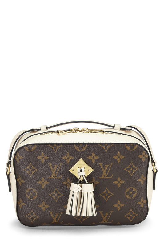 Louis Vuitton, White Monogram Canvas Saintonge, White