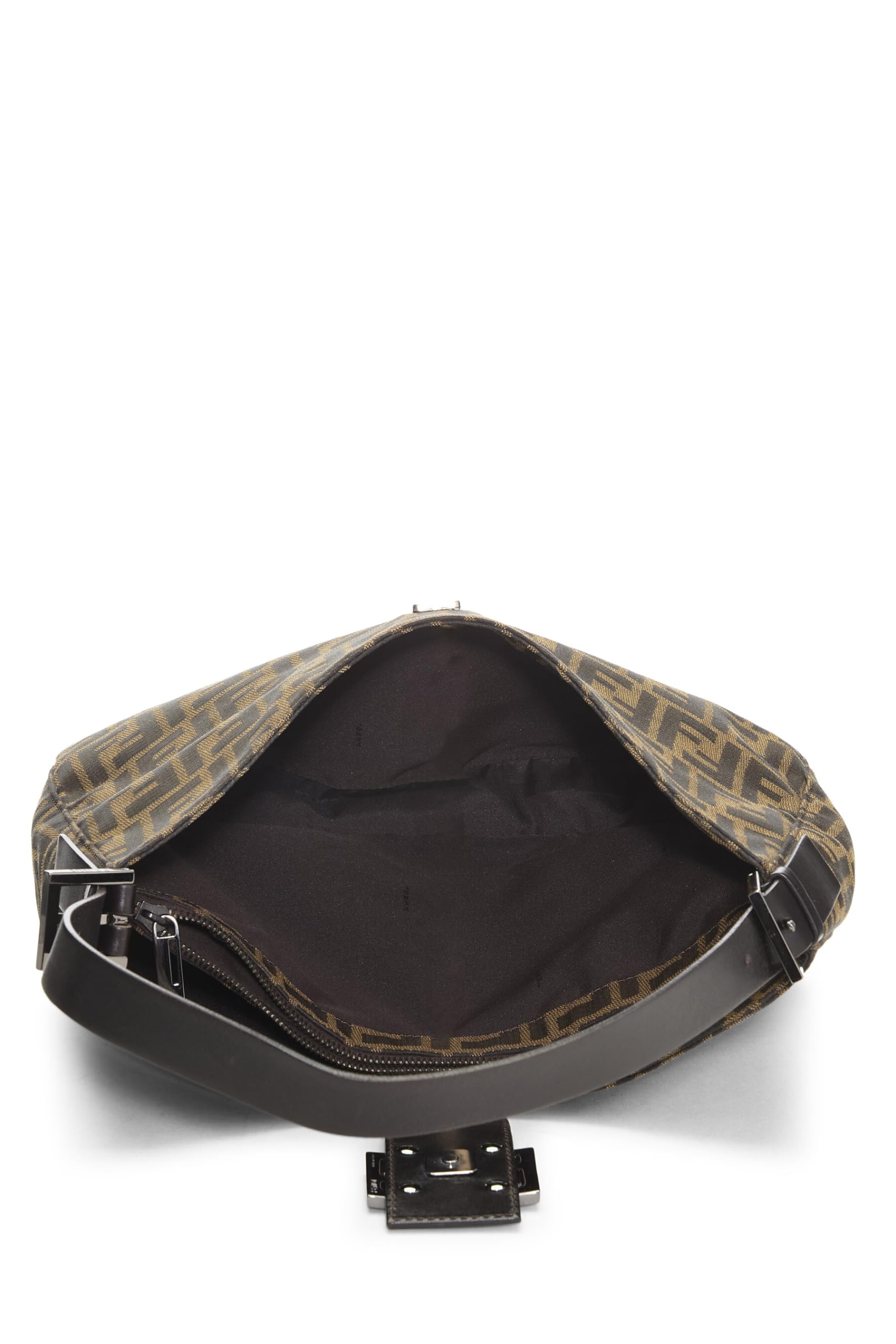 Fendi, Brown Zucca Canvas Shoulder Bag, Brown