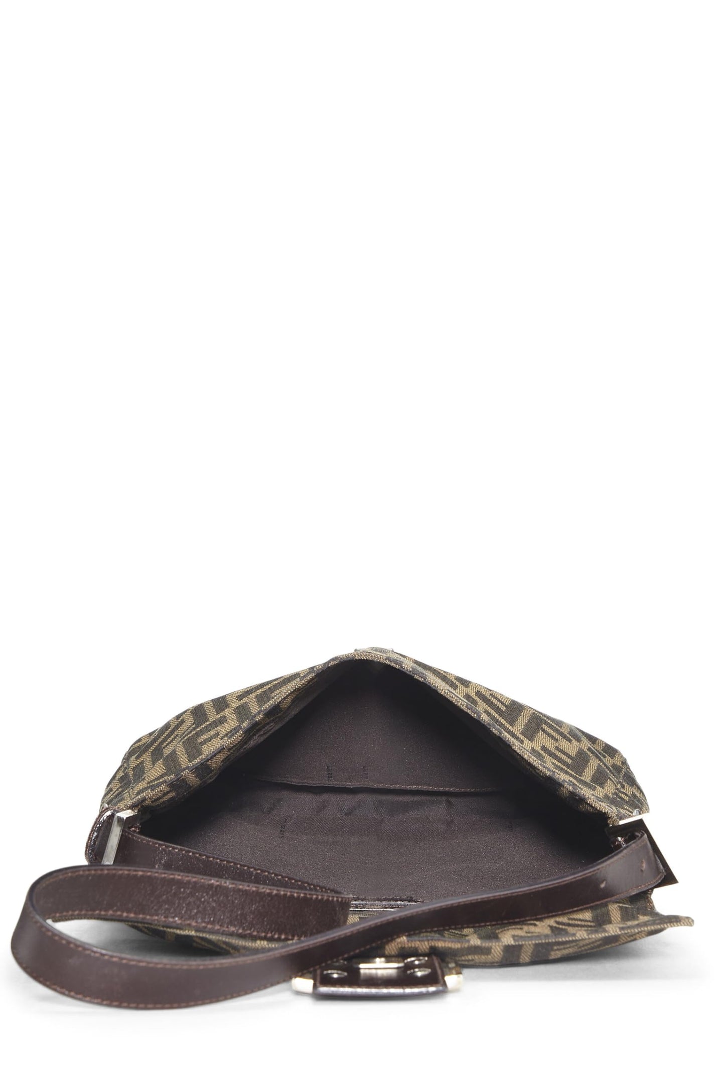 Fendi, Brown Zucca Canvas Shoulder Bag, Brown