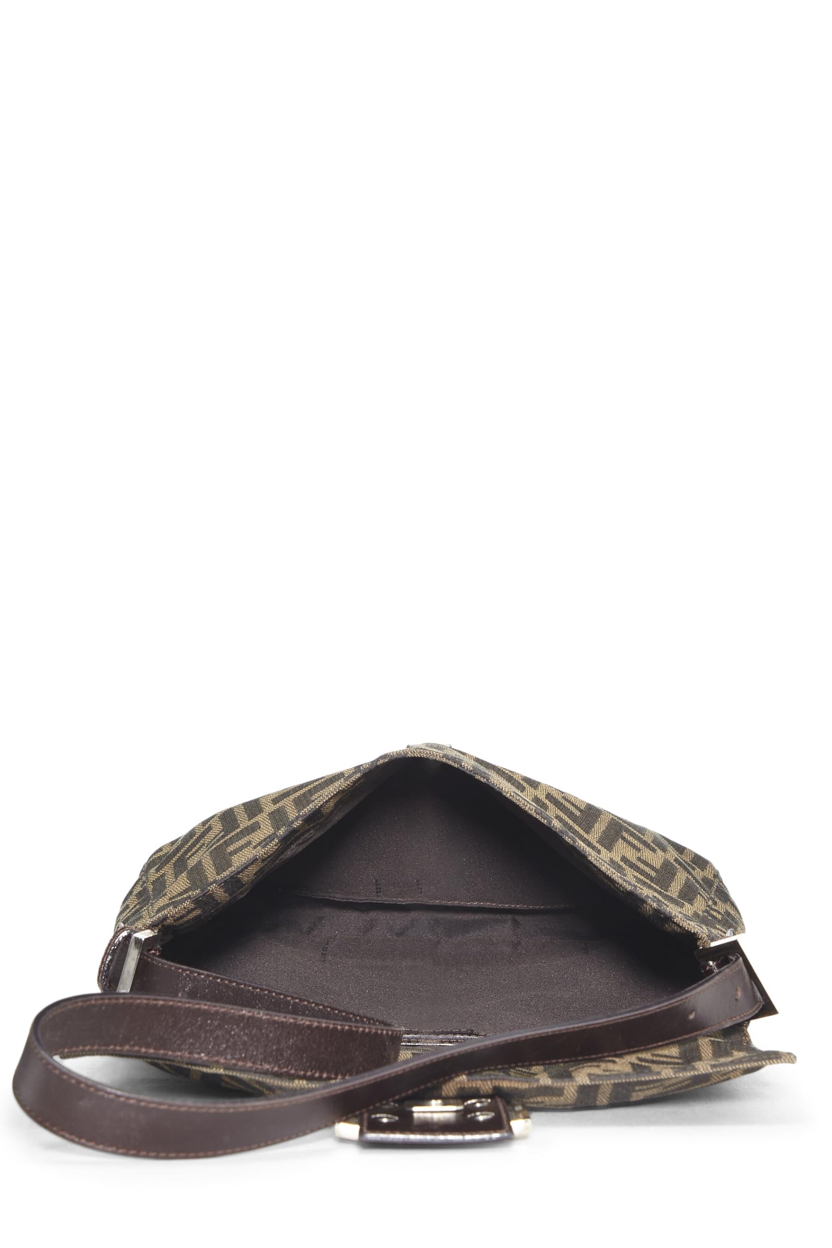 Fendi, Brown Zucca Canvas Shoulder Bag, Brown