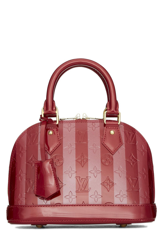 Louis Vuitton, Indian Rose Monogram Vernis Rayures Alma BB, Red