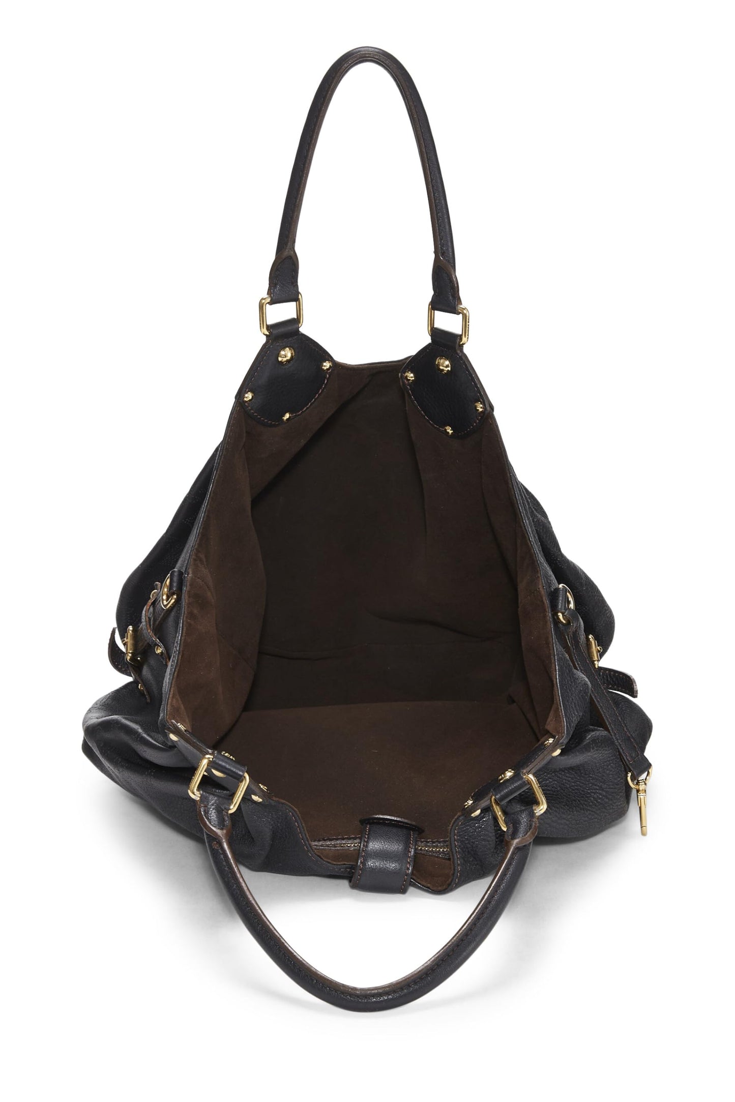 Louis Vuitton, Black Monogram Mahina Large, Black