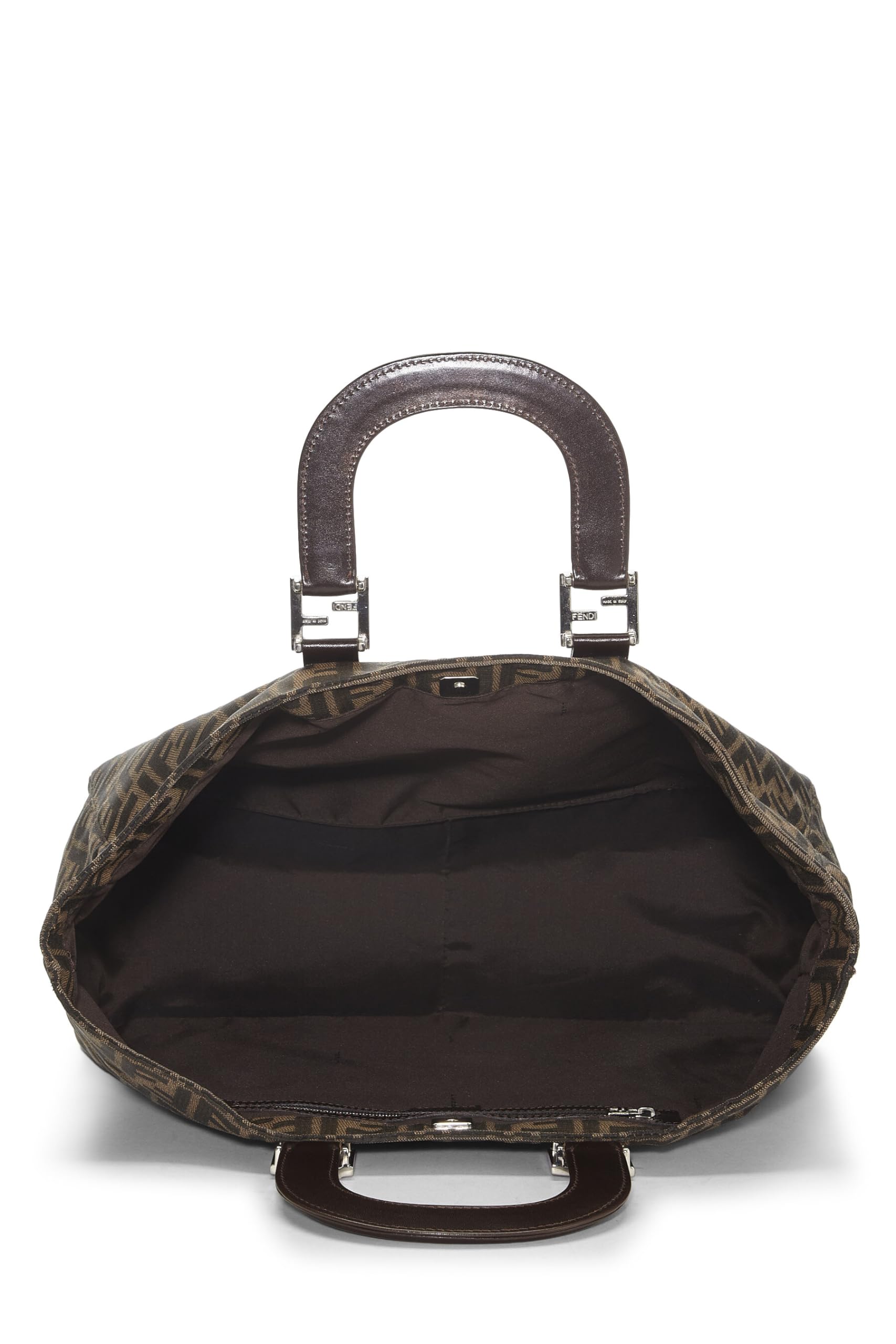 Fendi, Brown Zucca Canvas Handbag Large, Brown
