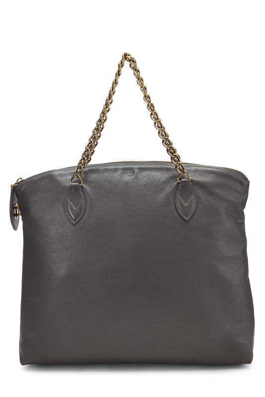 Louis Vuitton, Grey Cuir Boudoir Lockit Chain, Black