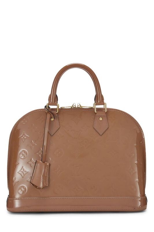 Louis Vuitton, Rose Velours Monogram Vernis Alma PM NM, Pink
