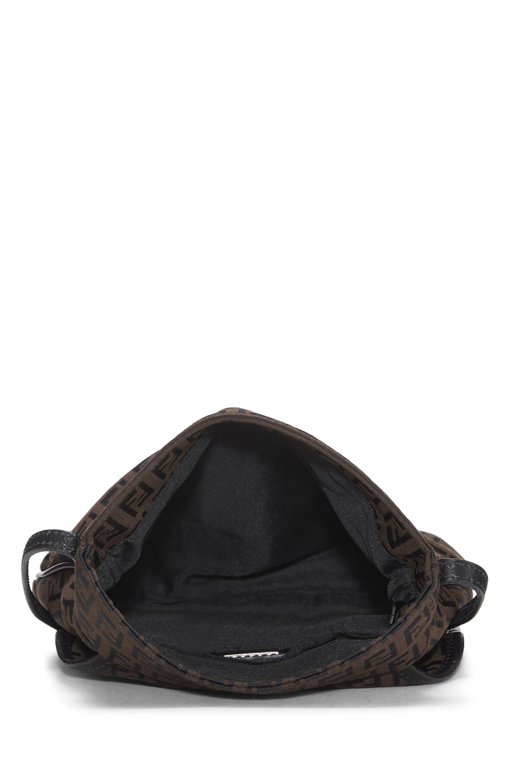 Fendi, Brown Zucchino Canvas Crossbody Small, Brown