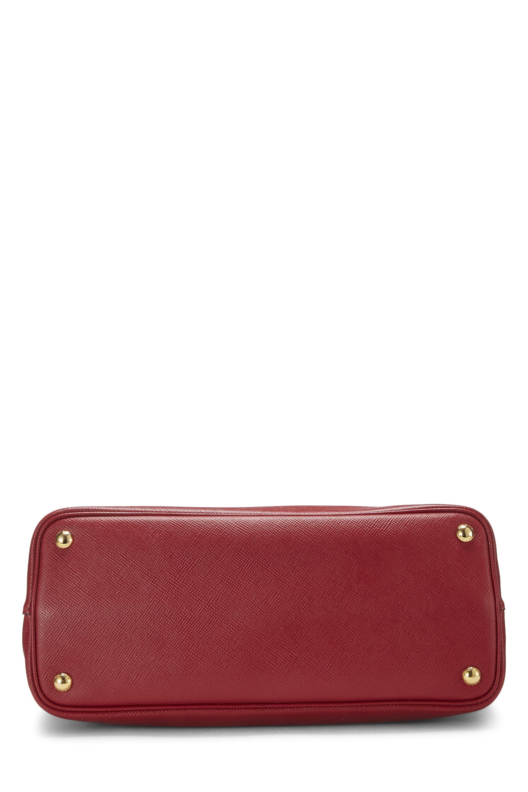 Prada, Red Saffiano Leather Cuir Double Tote Medium, Red
