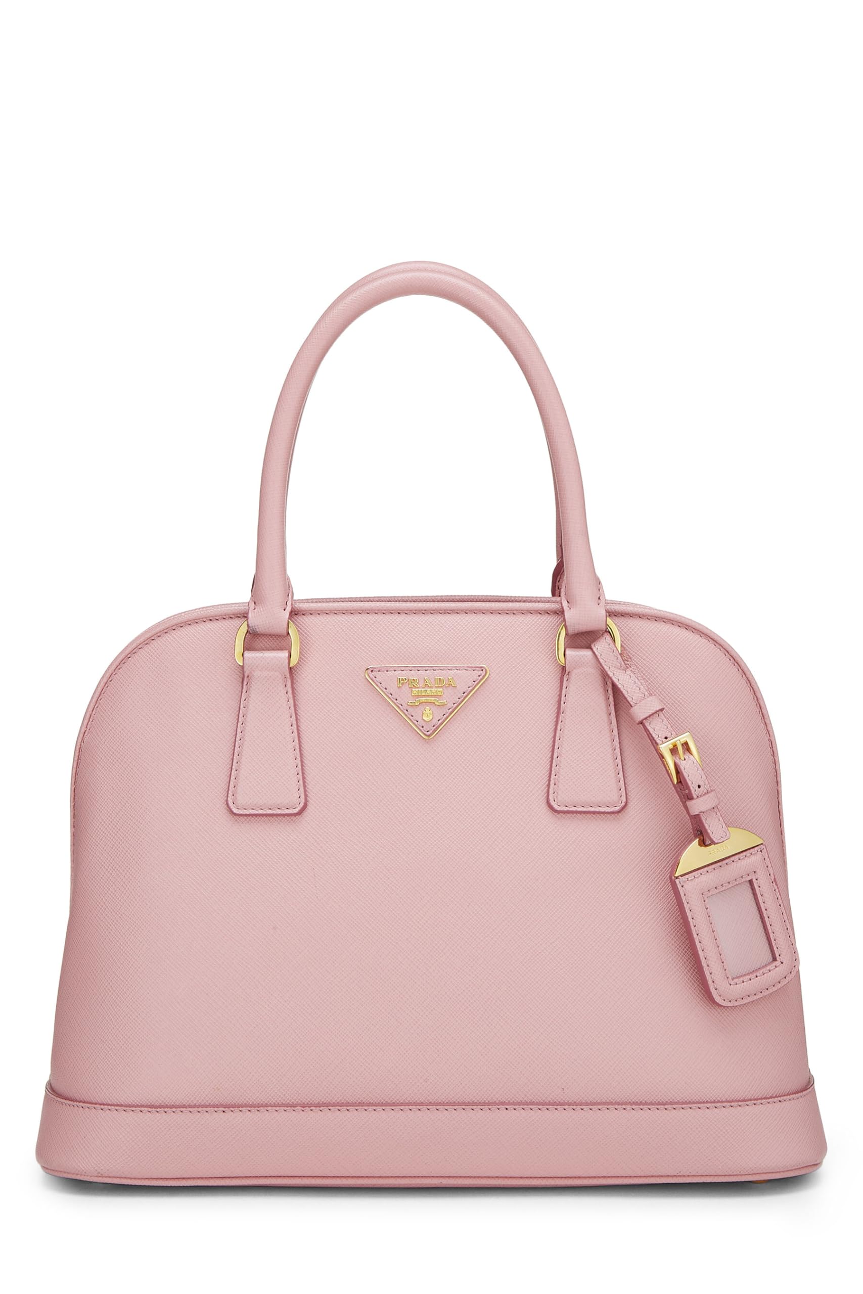 Prada, Pastel Pink Saffiano Dome Tote, Pink