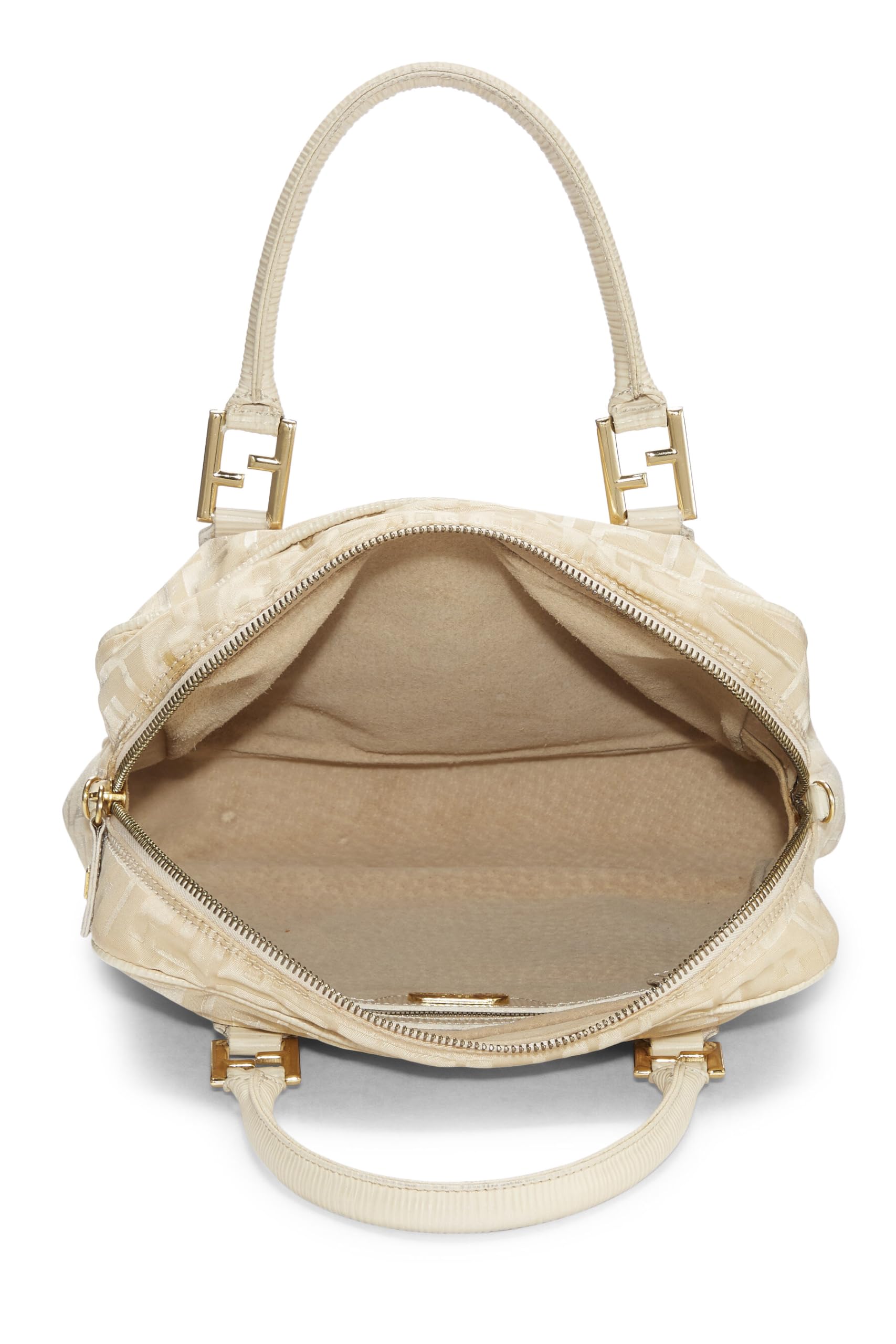 Fendi, Beige Zucca Nylon Handbag, Beige