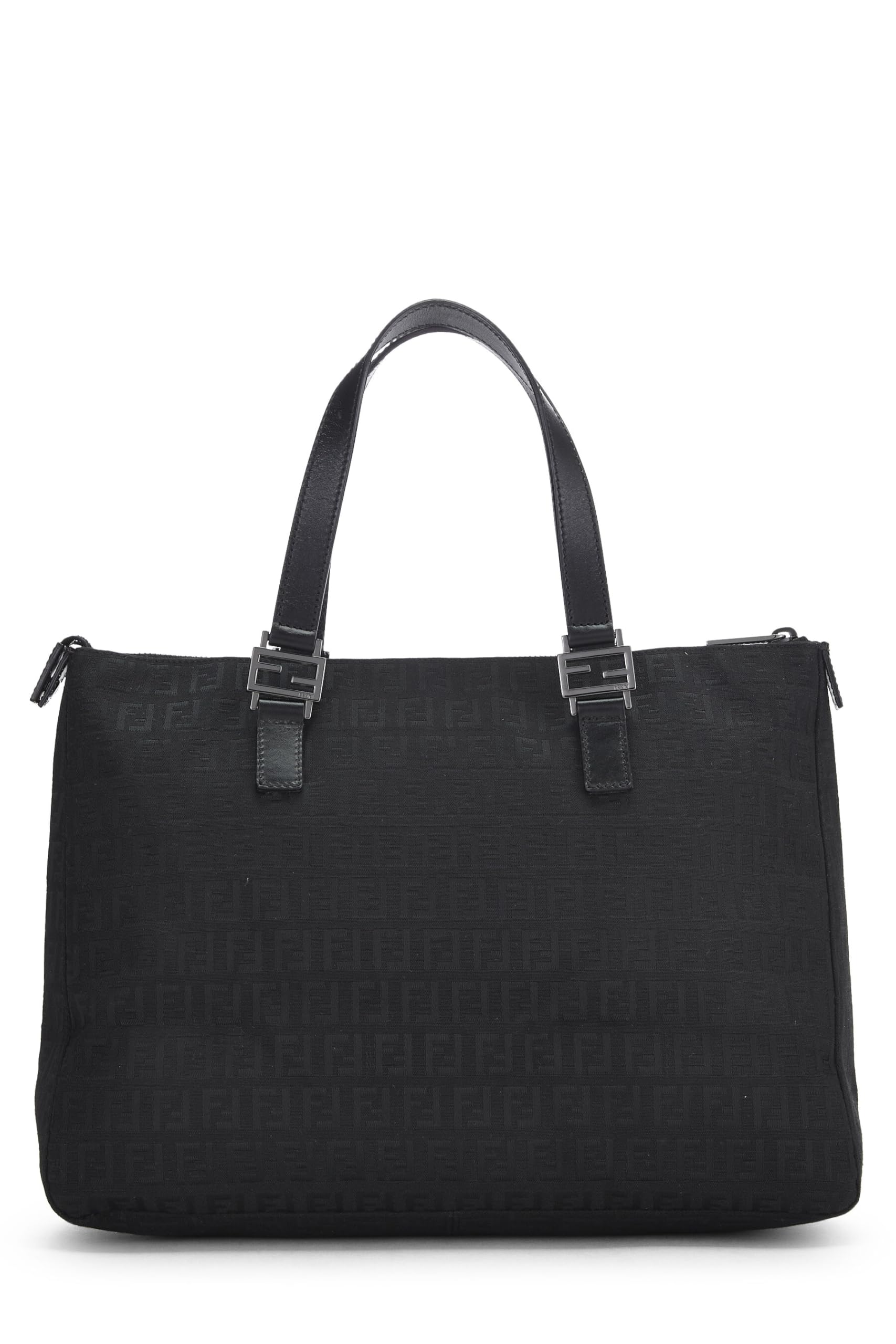 Fendi, Black Zucchino Canvas Tote Small, Black