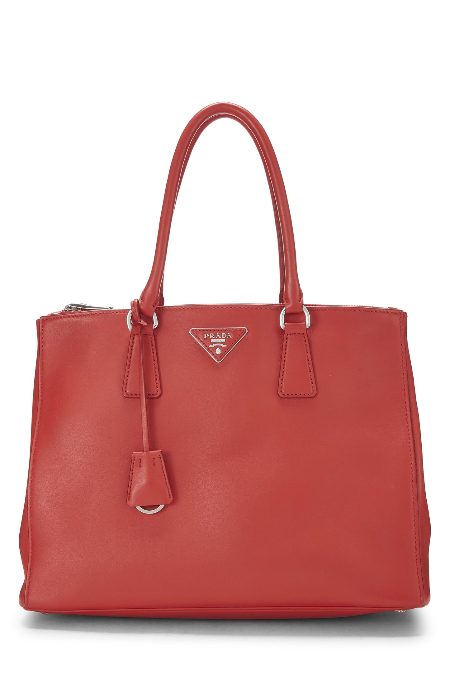 Prada, Red Calfskin Shopping Bag Medium, Red
