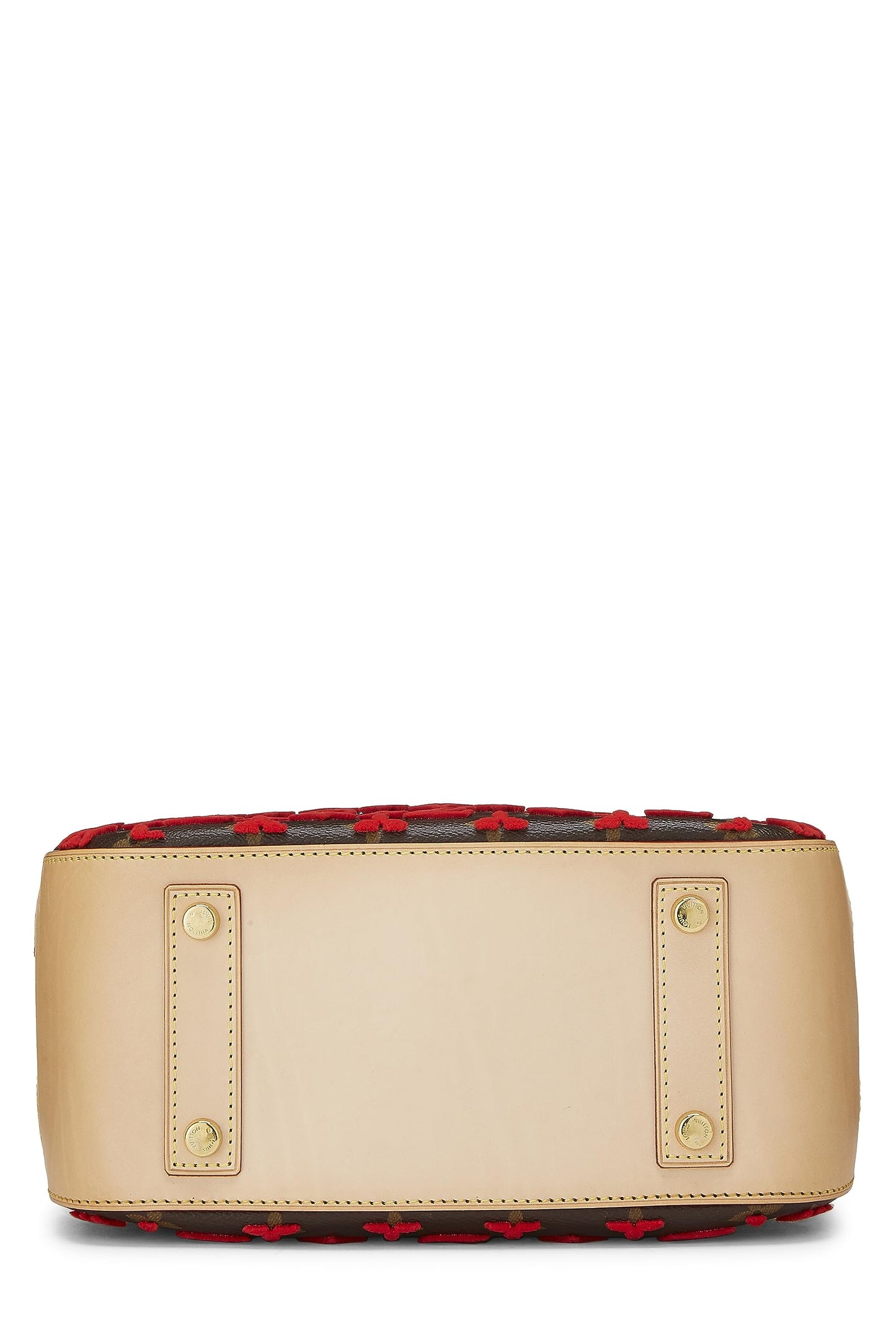 Louis Vuitton, Red Monogram Tuffetage Deauville Cube, Red