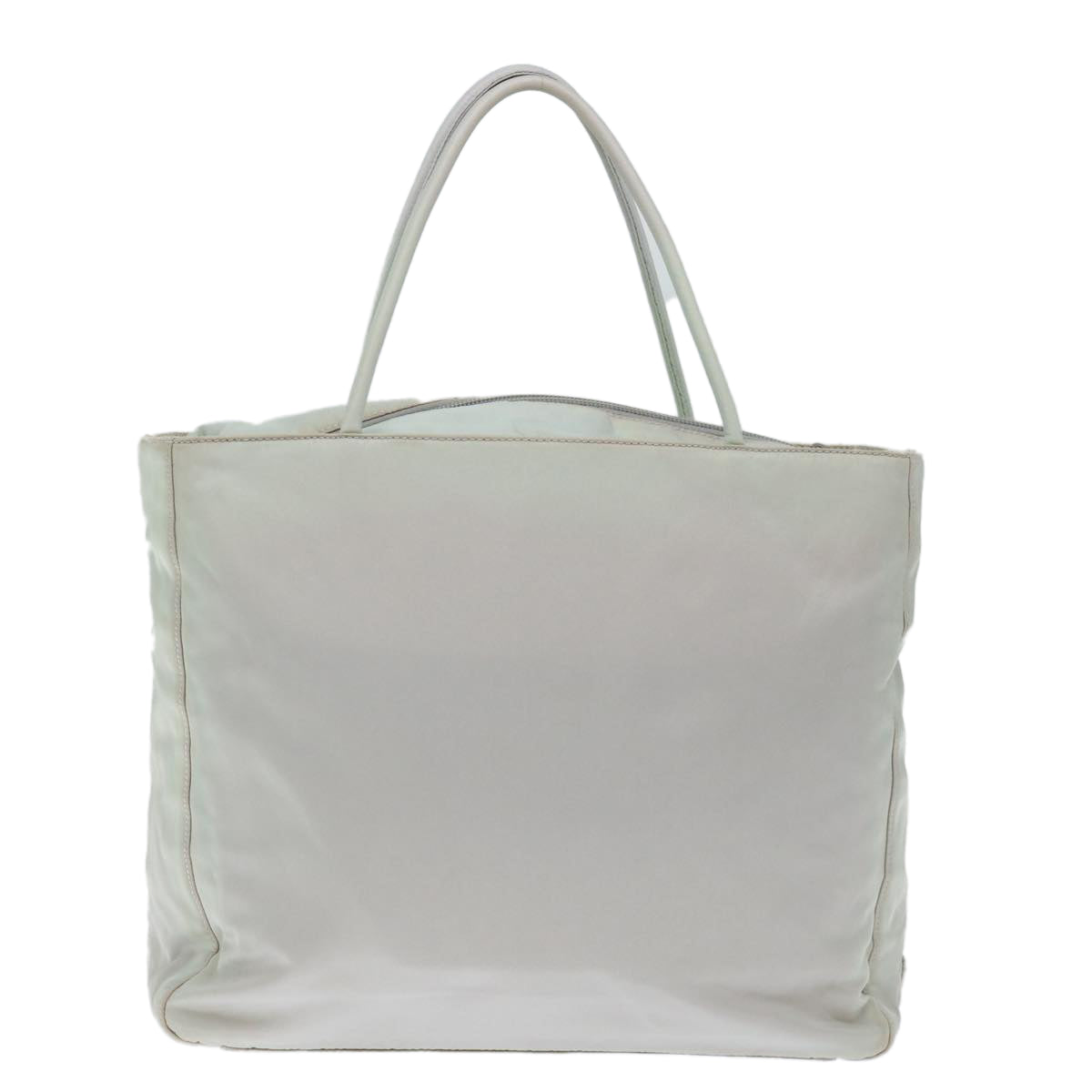 PRADA Hand Bag Nylon Gray Auth 72008