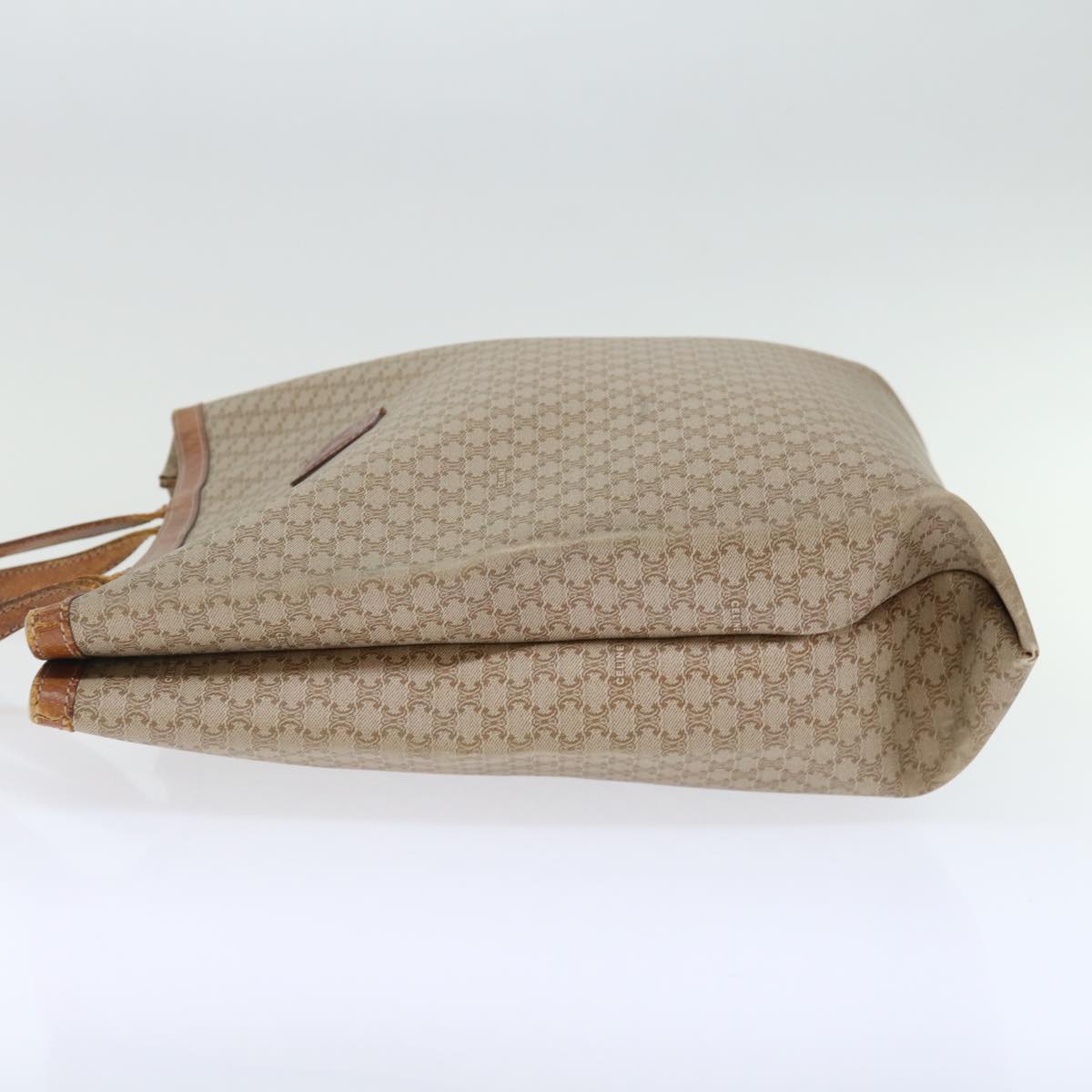 Luxury CELINE Macadam Canvas Shoulder Bag Beige 72092