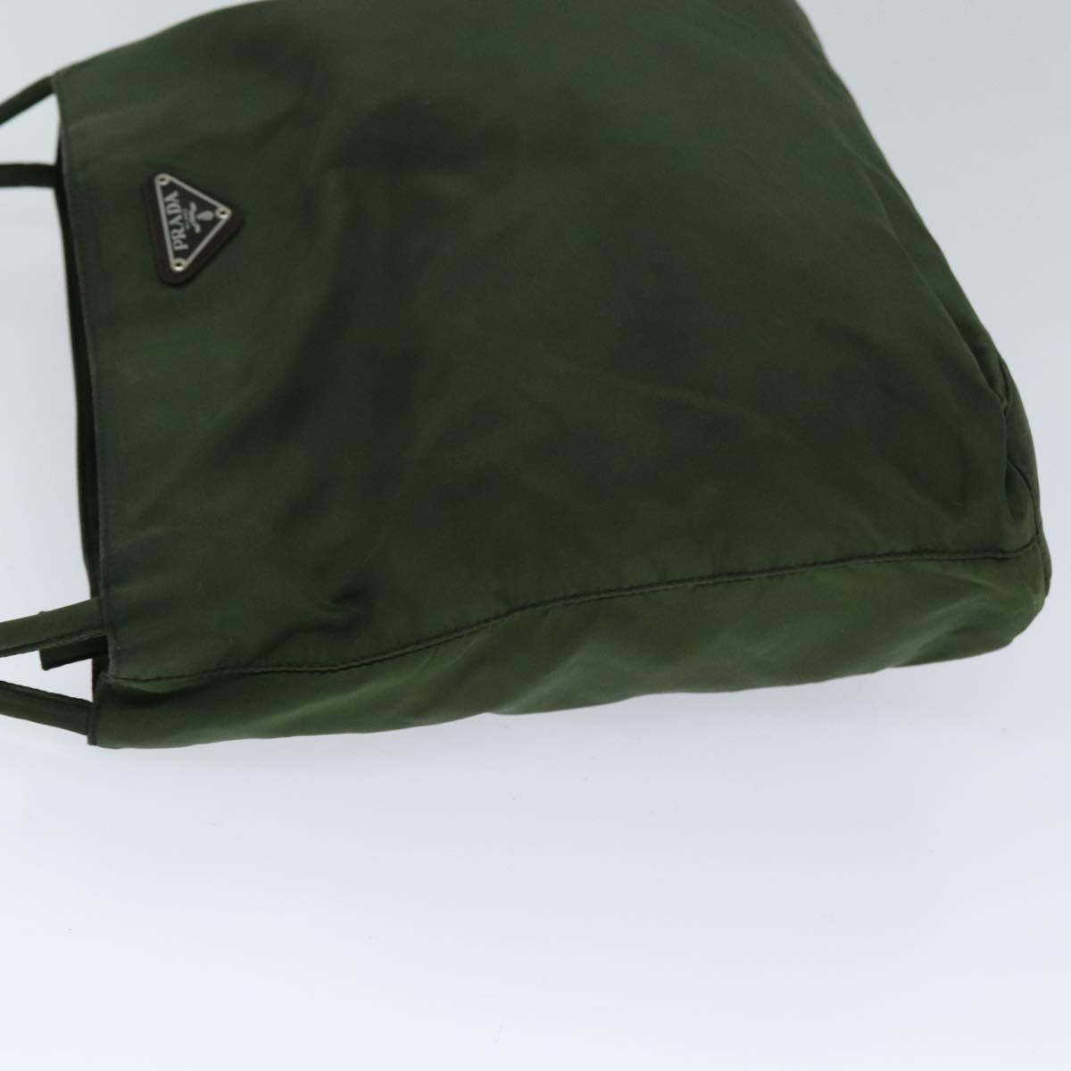 PRADA Tote Bag Nylon Khaki Auth 72138