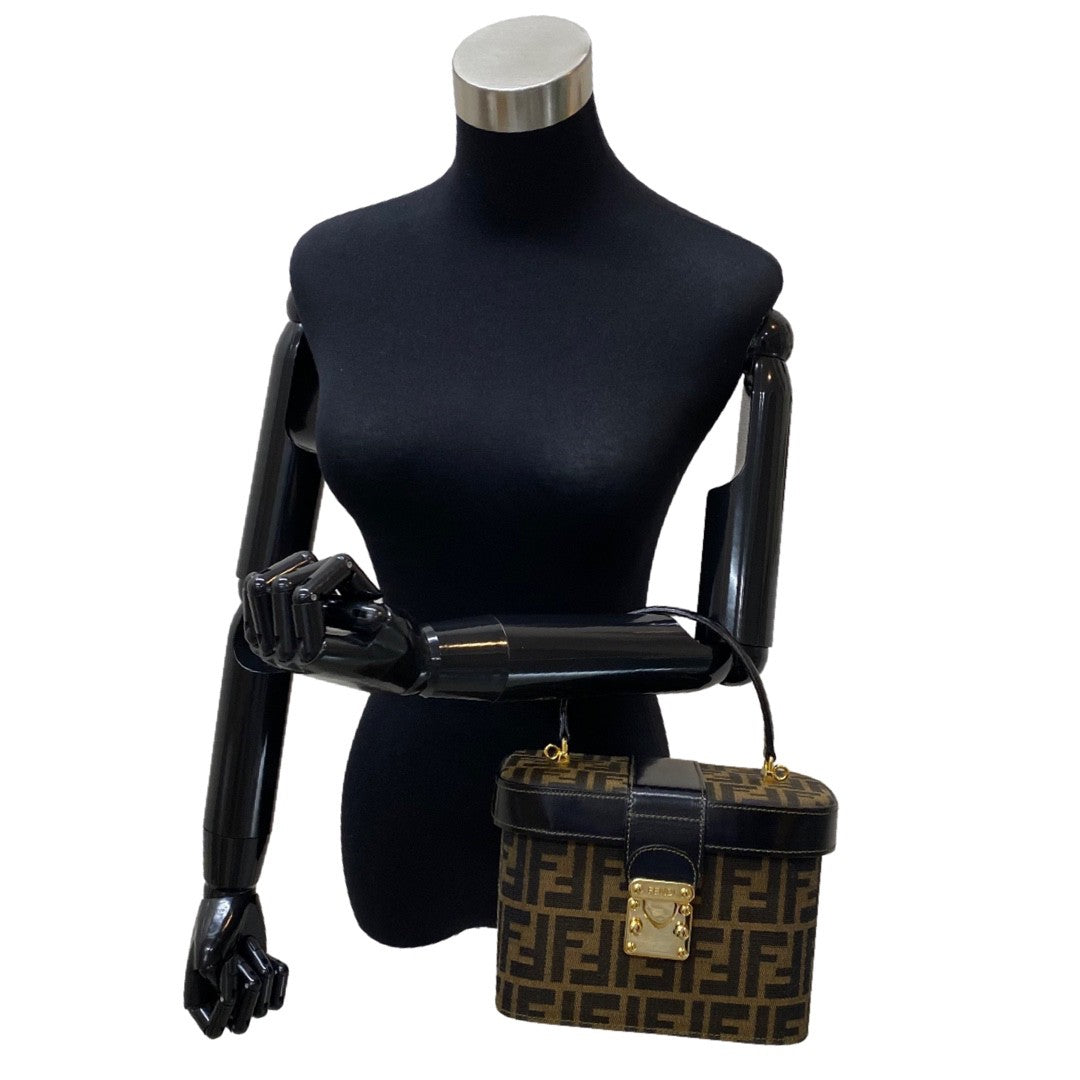 Fendi FF Logo Calf Leather Shoulder Bag