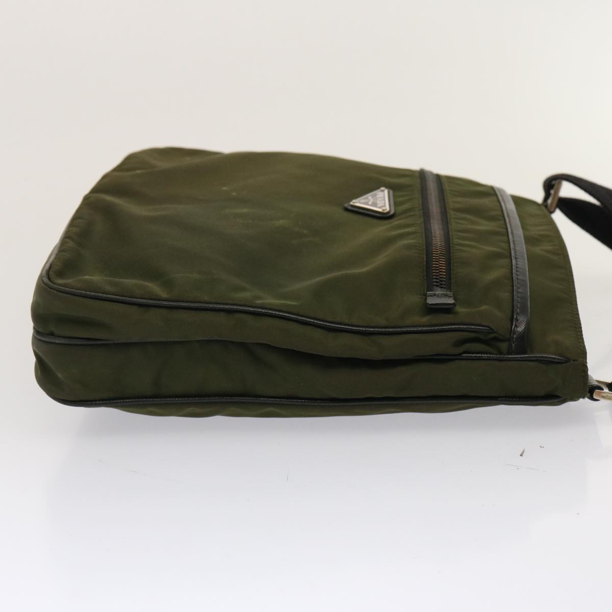 PRADA Shoulder Bag Nylon Khaki Auth 72559