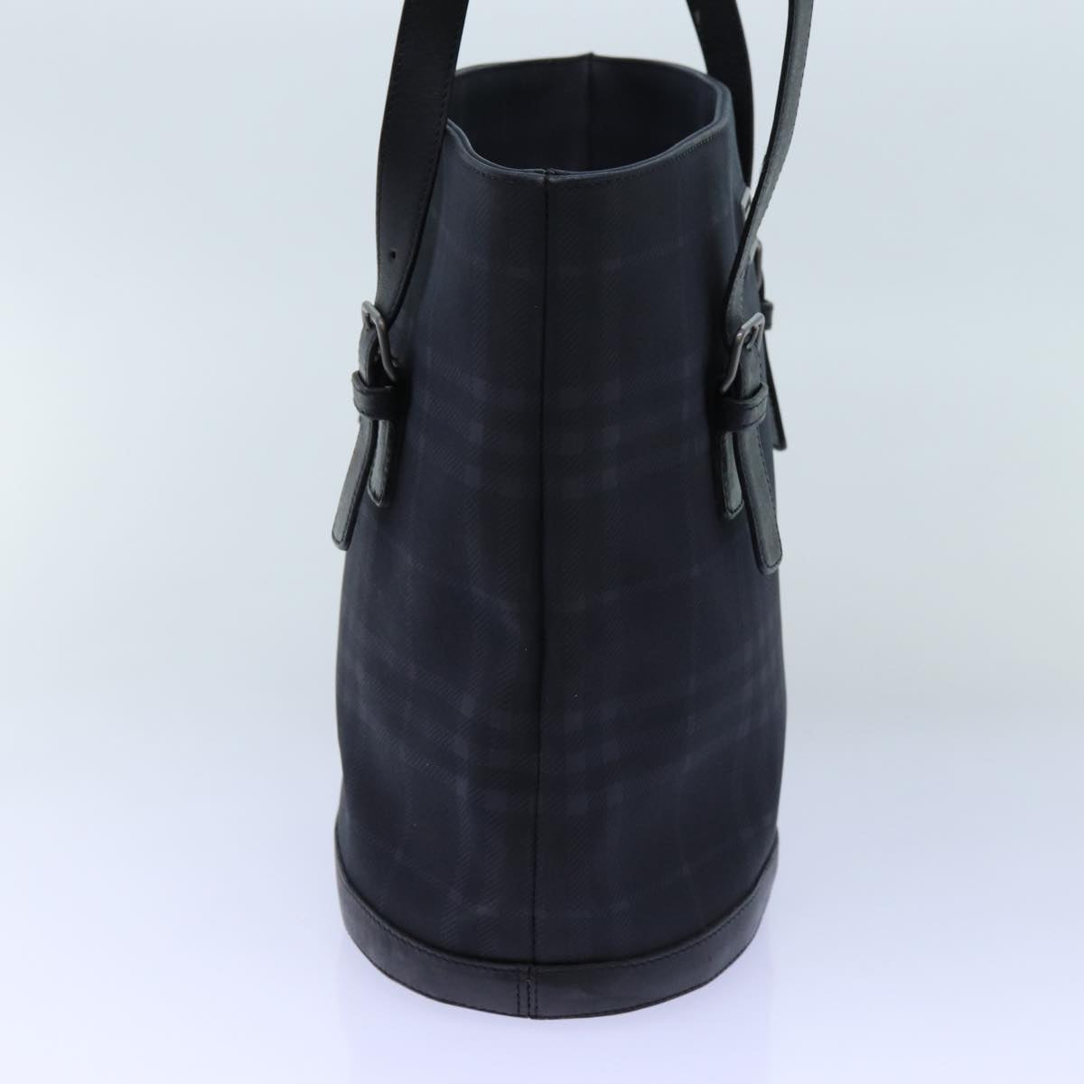 Burberry Nova Check Shoulder Bag Canvas Navy Auth 72748