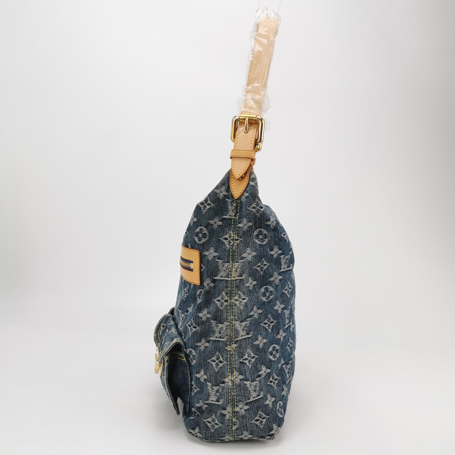 Louis Vuitton Monogram Blue Denim Baggy GM Large Shoulder Bag
