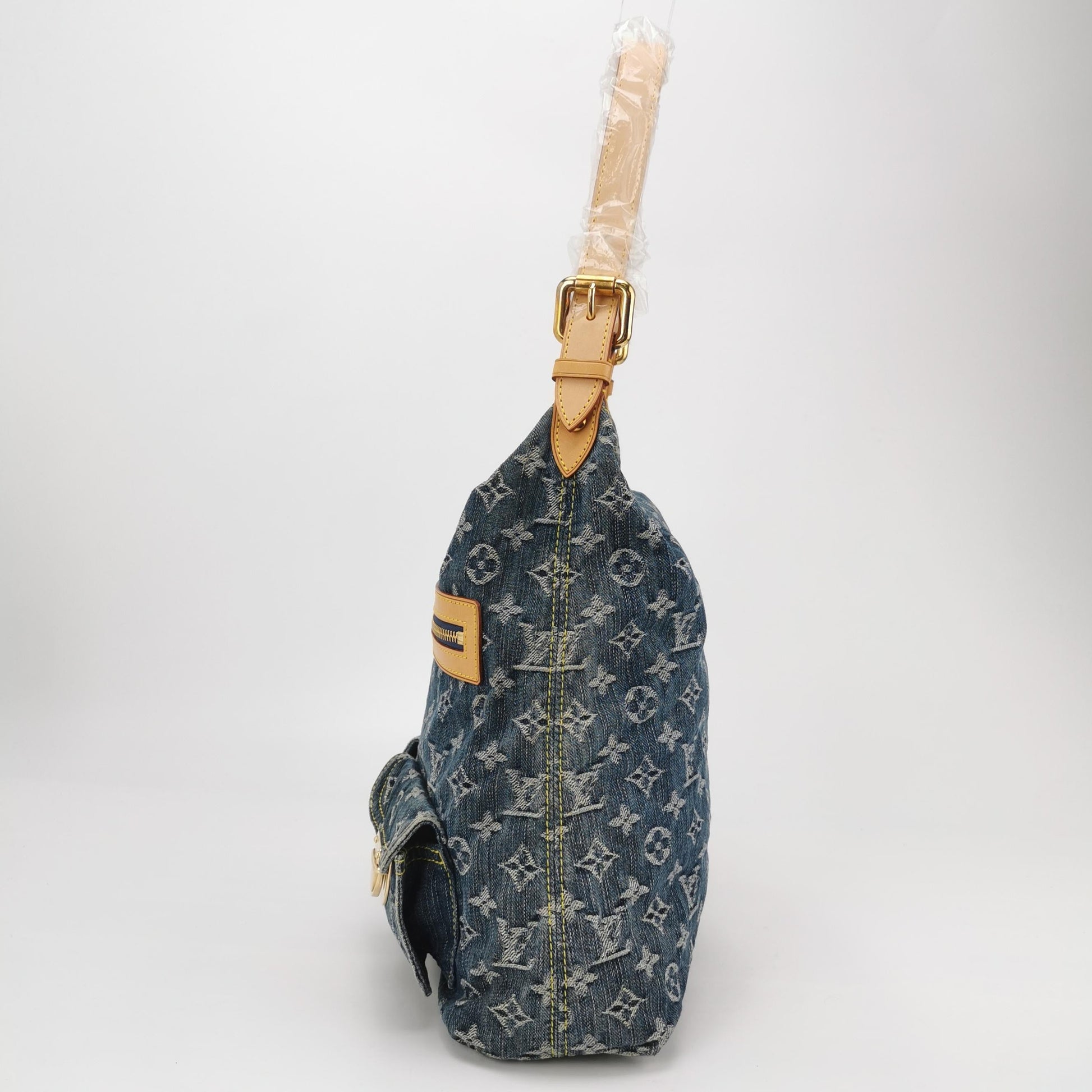 Louis Vuitton Monogram Blue Denim Baggy GM Large Shoulder Bag