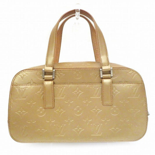 Louis Vuitton Gold Patent leather Shelton handbag bag