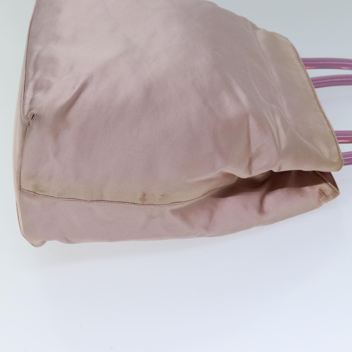 PRADA Hand Bag Satin Pink Auth 73154
