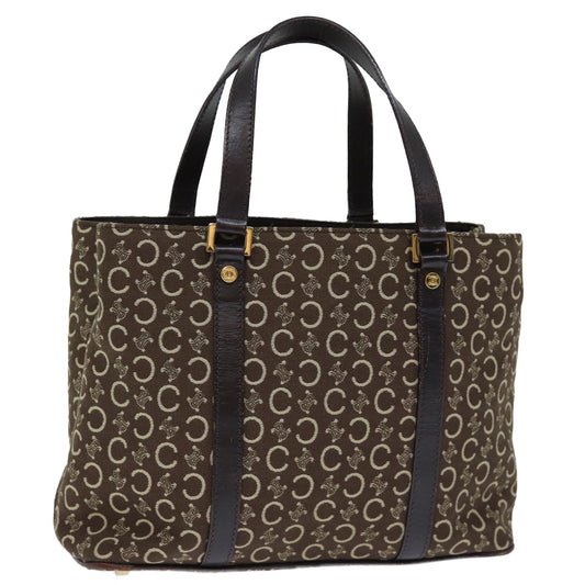 Luxury CELINE C Macadam Canvas Hand Bag Brown 73240