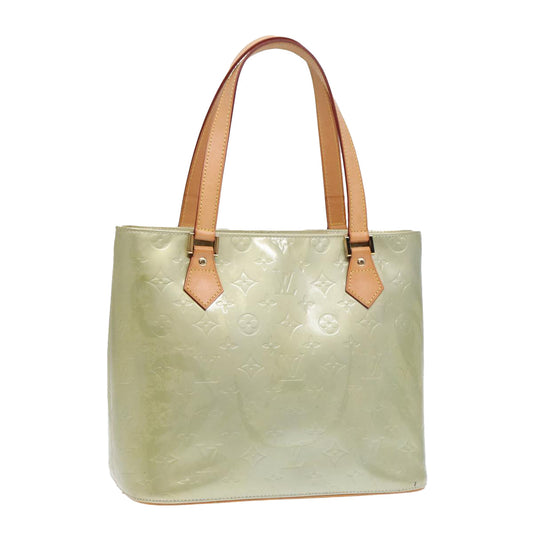 LOUIS VUITTON Monogram Vernis Houston Hand Bag Gris M91053 LV Auth 73418
