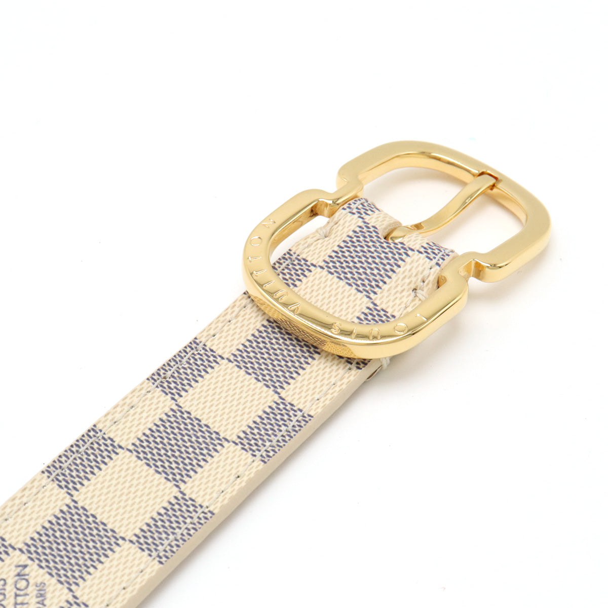 Louis vuitton Damierazole Belt Mini 25MM #85 Gold M9782V