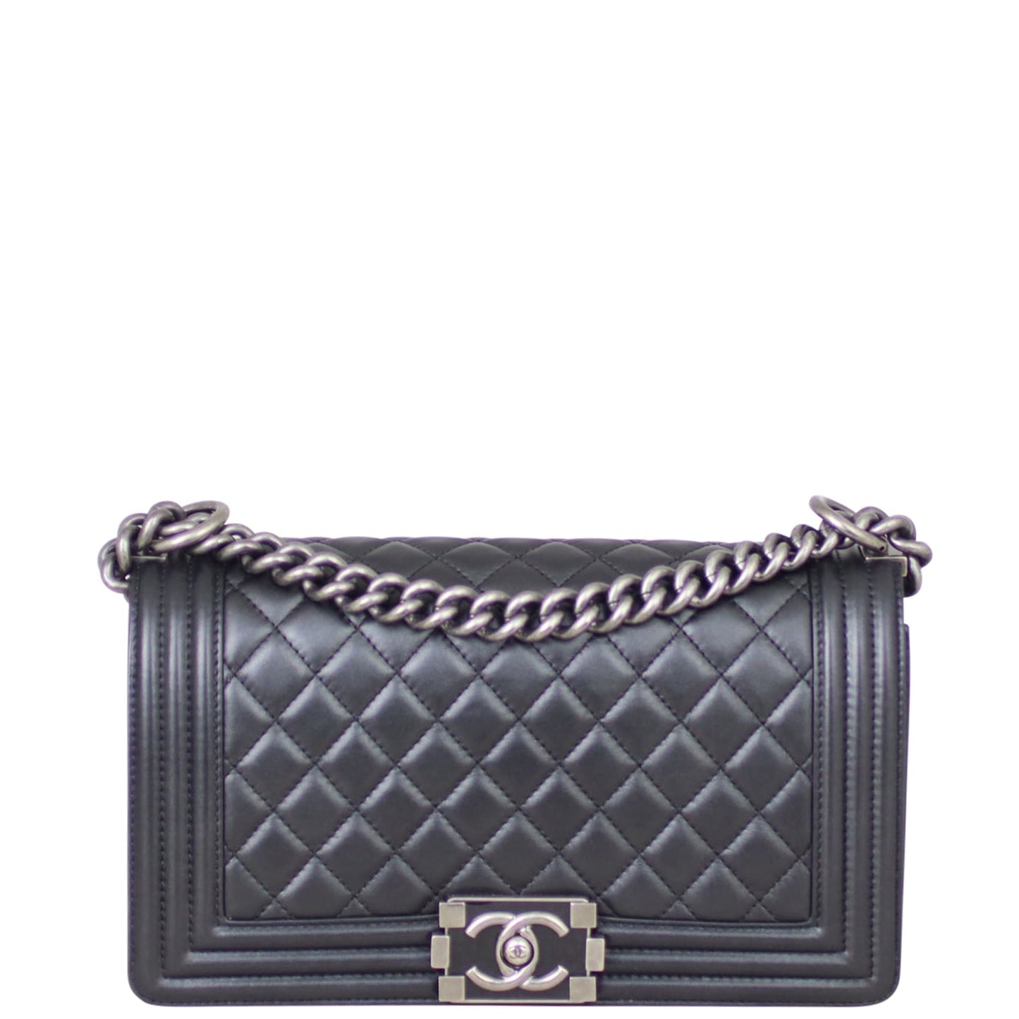 Chanel Boy Old Medium | Black 20 Series