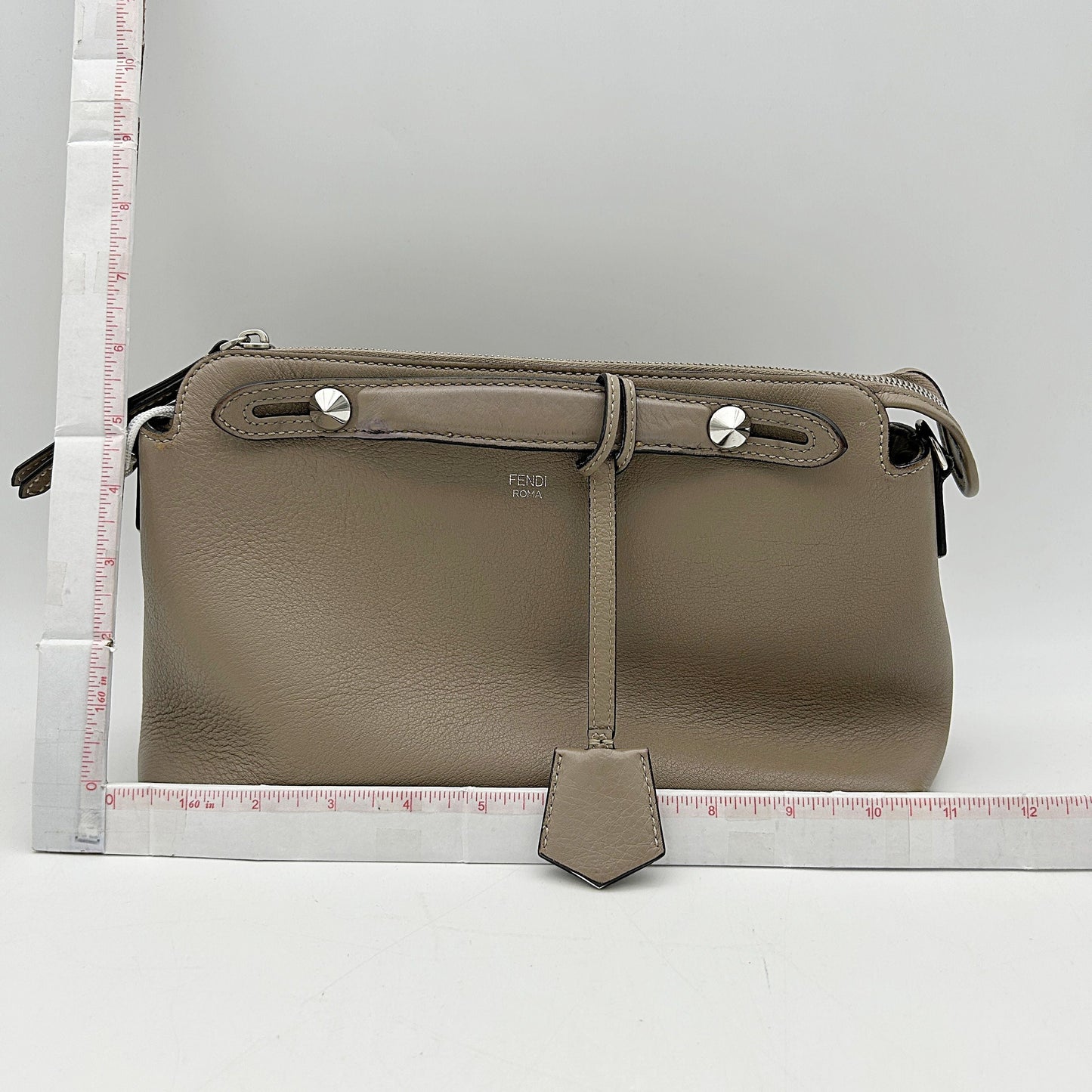 FENDI Vitello Dolce Medium By The Way Boston Bag Tortora LA3427