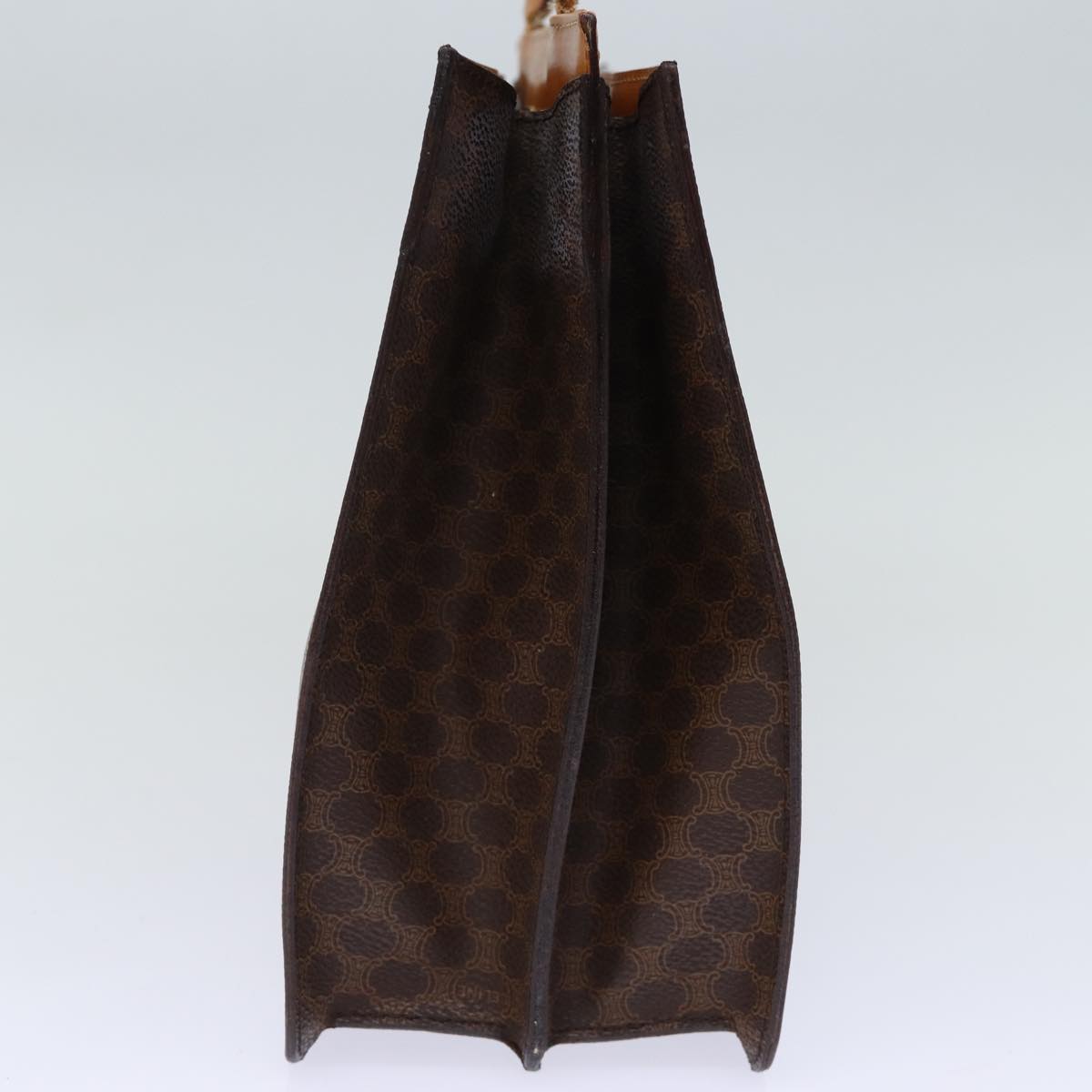 Luxury CELINE Macadam Canvas Hand Bag PVC Brown 73852