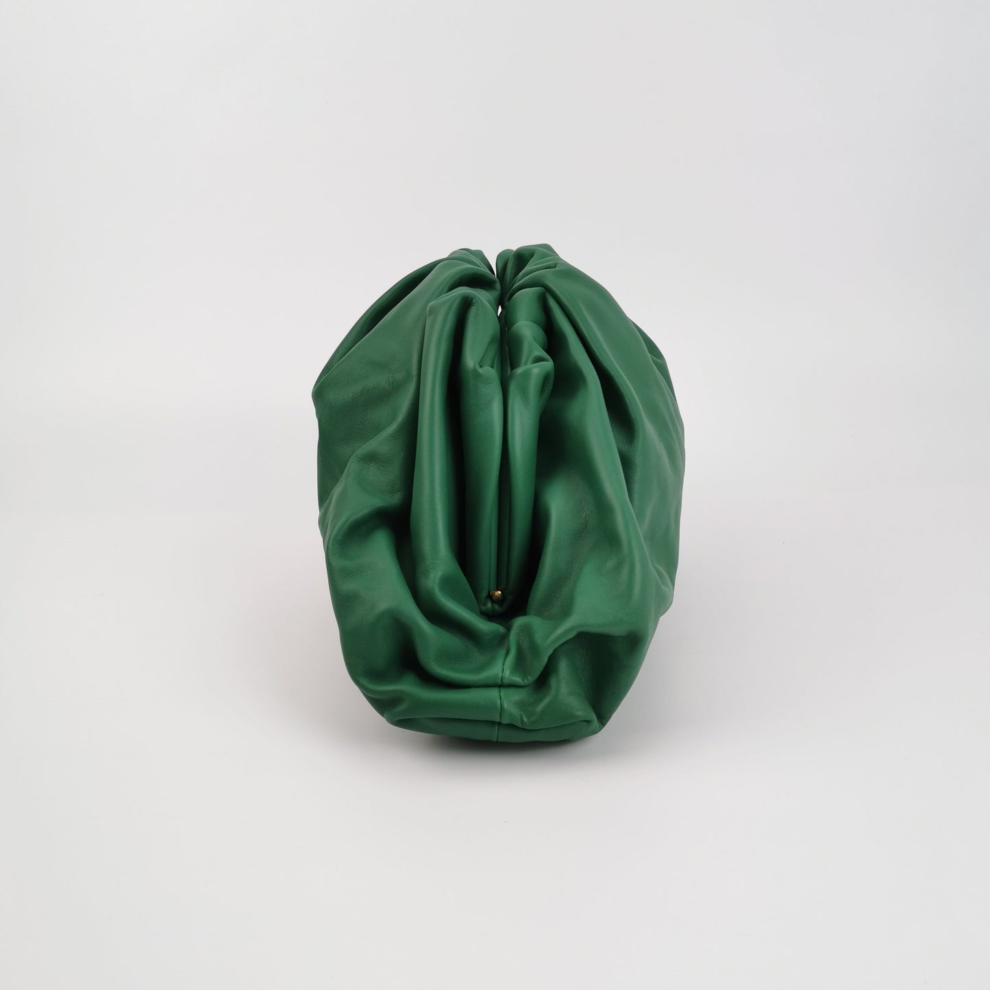 Bottega Veneta Pouch Calfskin Leather Green Large