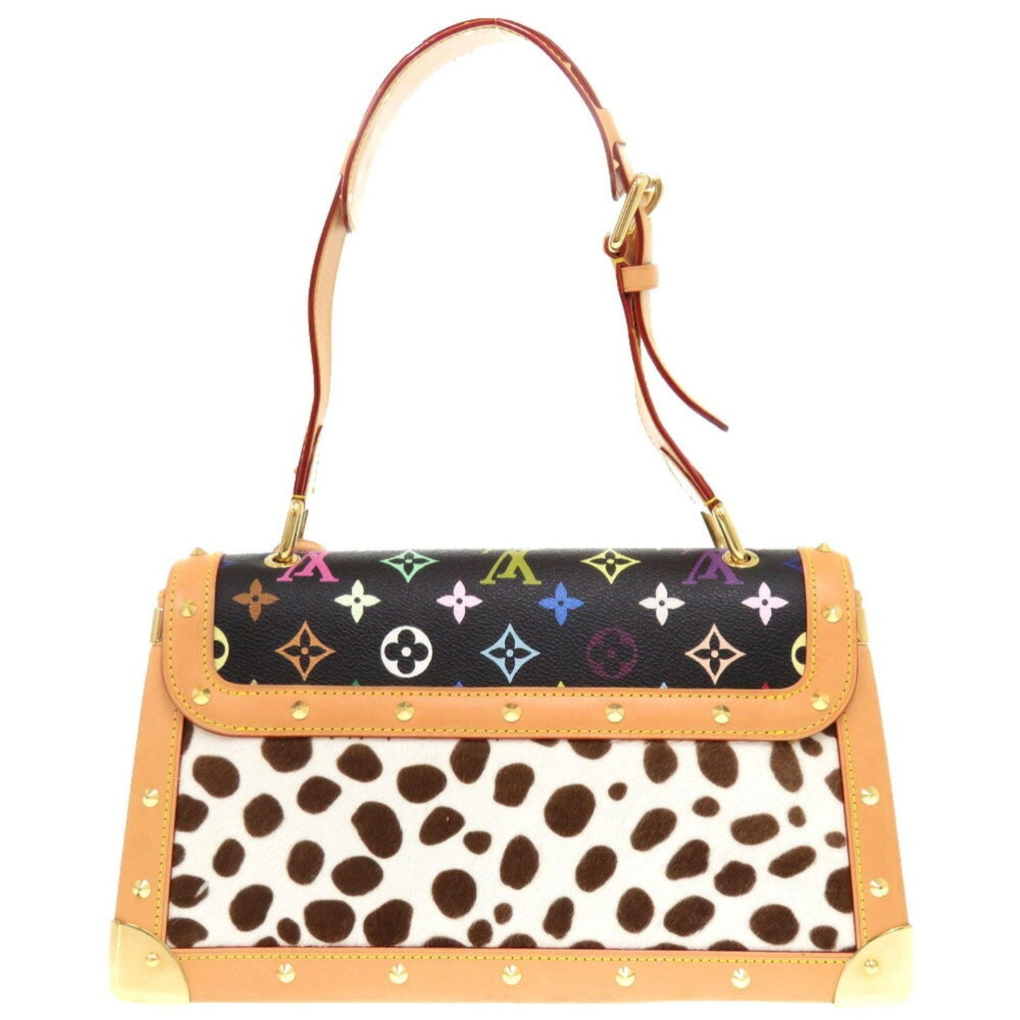 Louis Vuitton Noir Monogram colore Leather Handbag Shoulder Bag