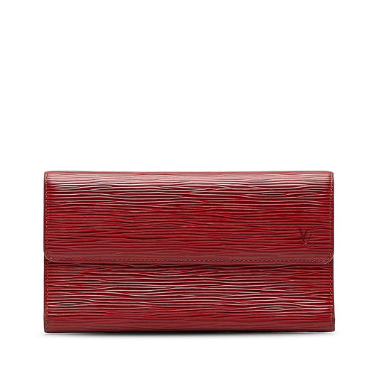 Louis Vuitton Epic Port-Trezor International Long Wallet M63387 Castilian Red Leather Louis Vuitton