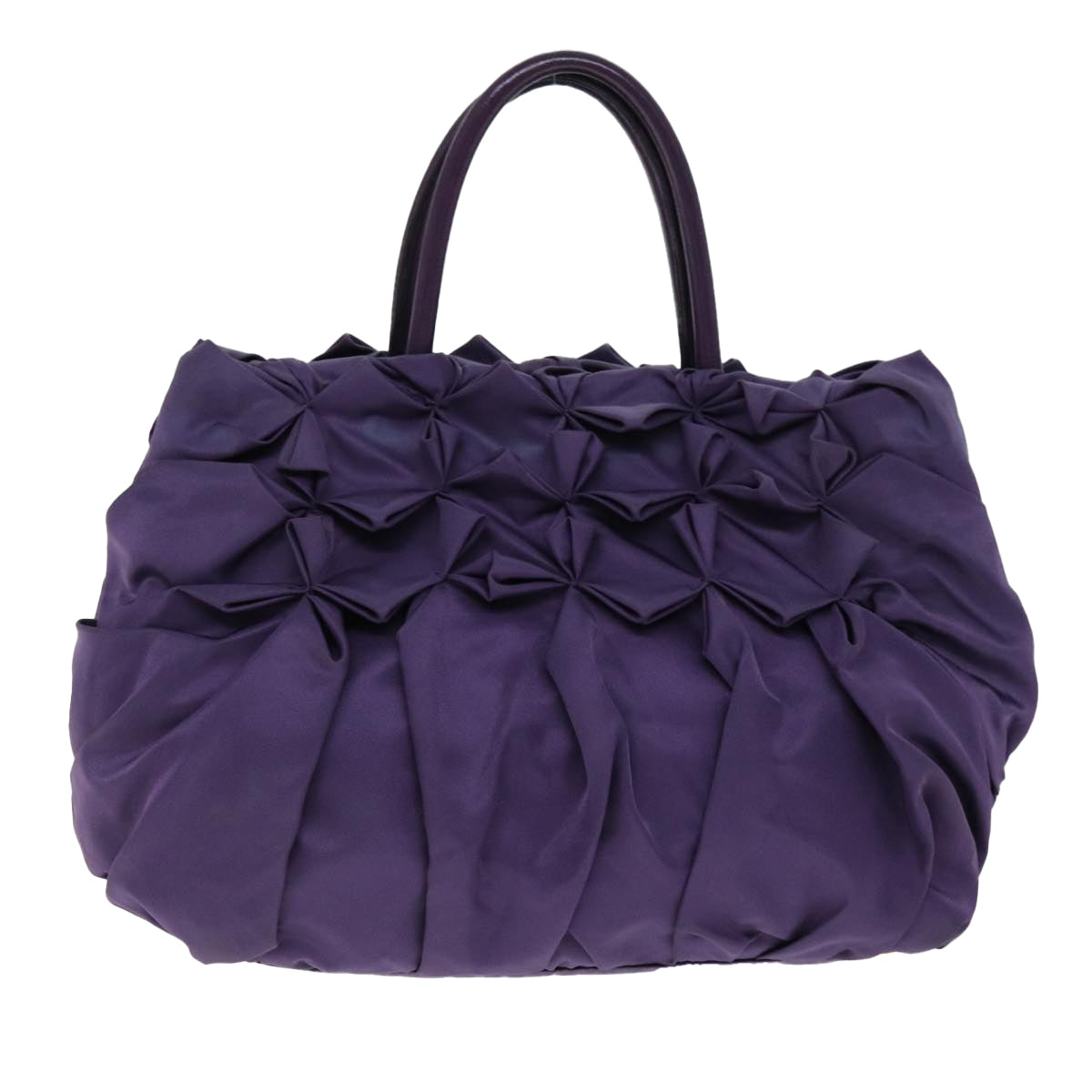 PRADA Hand Bag Nylon Purple Auth 74403