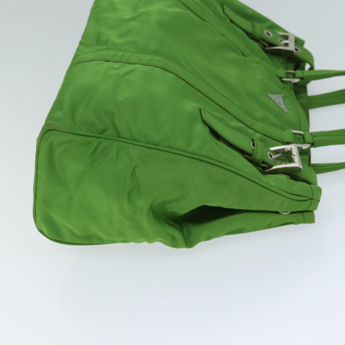 PRADA Shoulder Bag Nylon Green Auth 74404