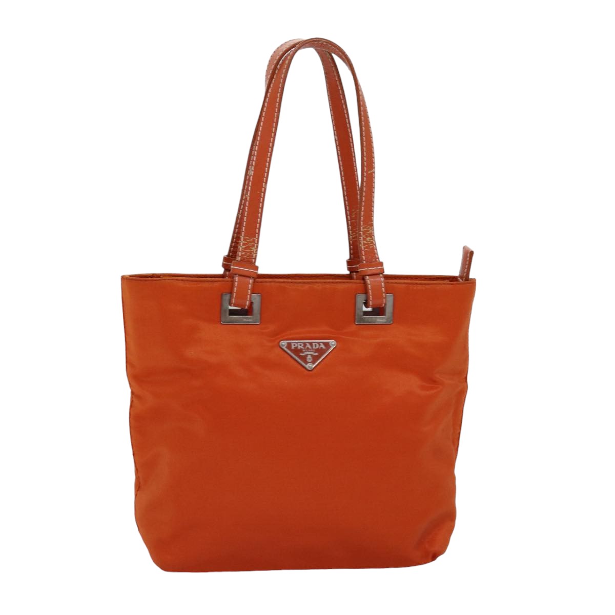 PRADA Hand Bag Nylon Orange Auth 74418