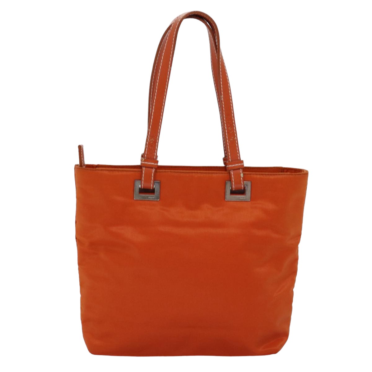 PRADA Hand Bag Nylon Orange Auth 74418