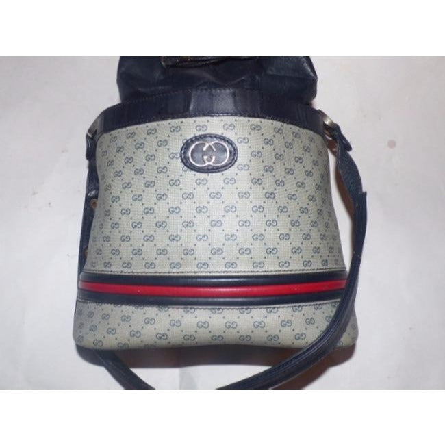 Gucci Lou Leather Canvas Shoulder Bag