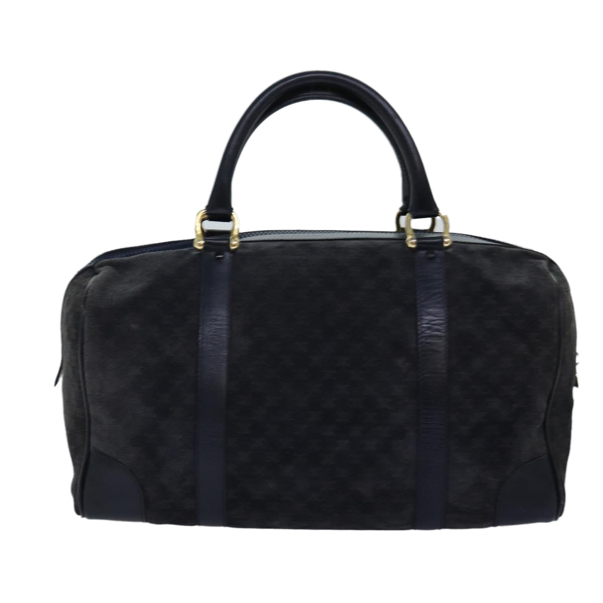 Luxury CELINE Macadam Canvas Boston Bag Black 74547