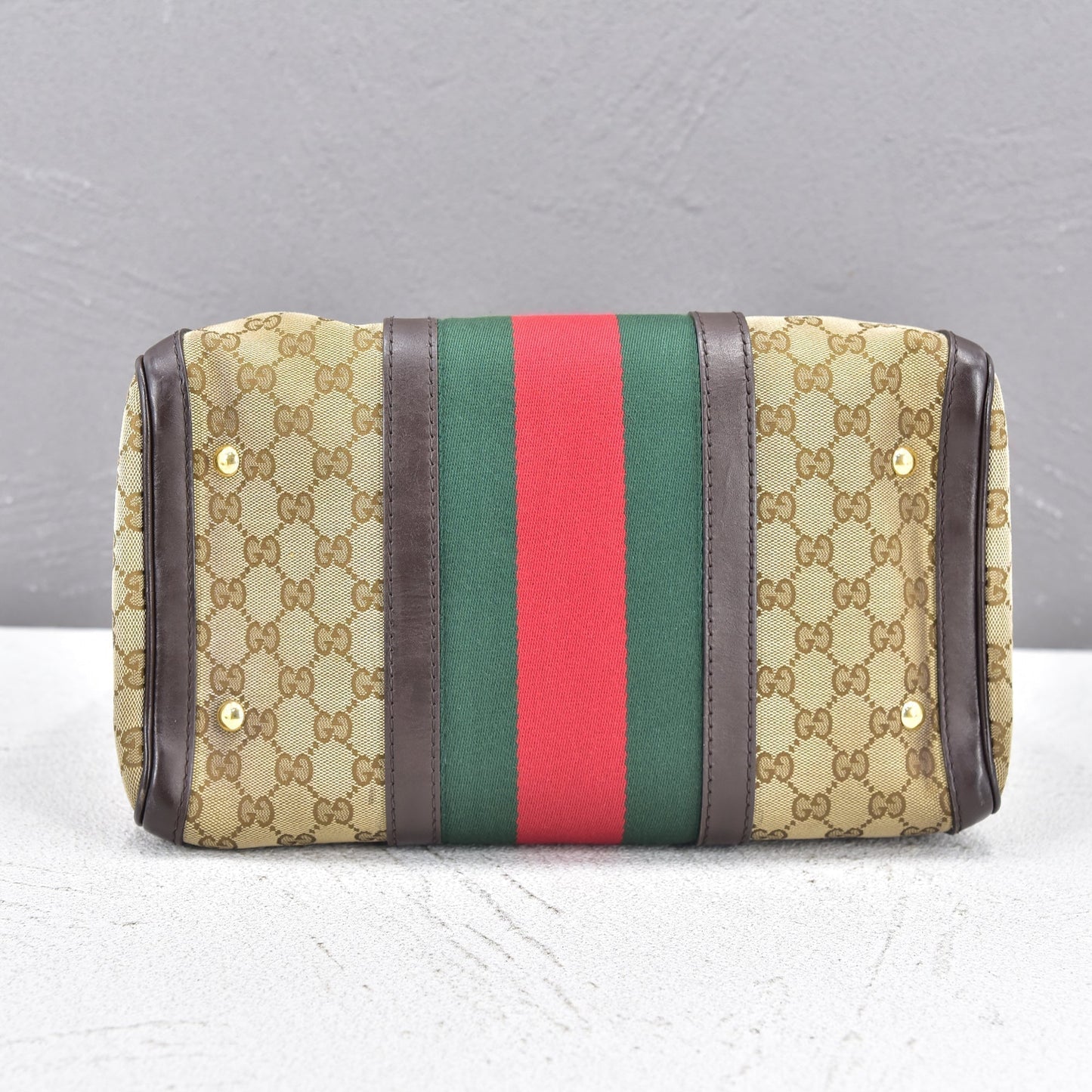 Gucci Lou Canvas Top Handle Handbag