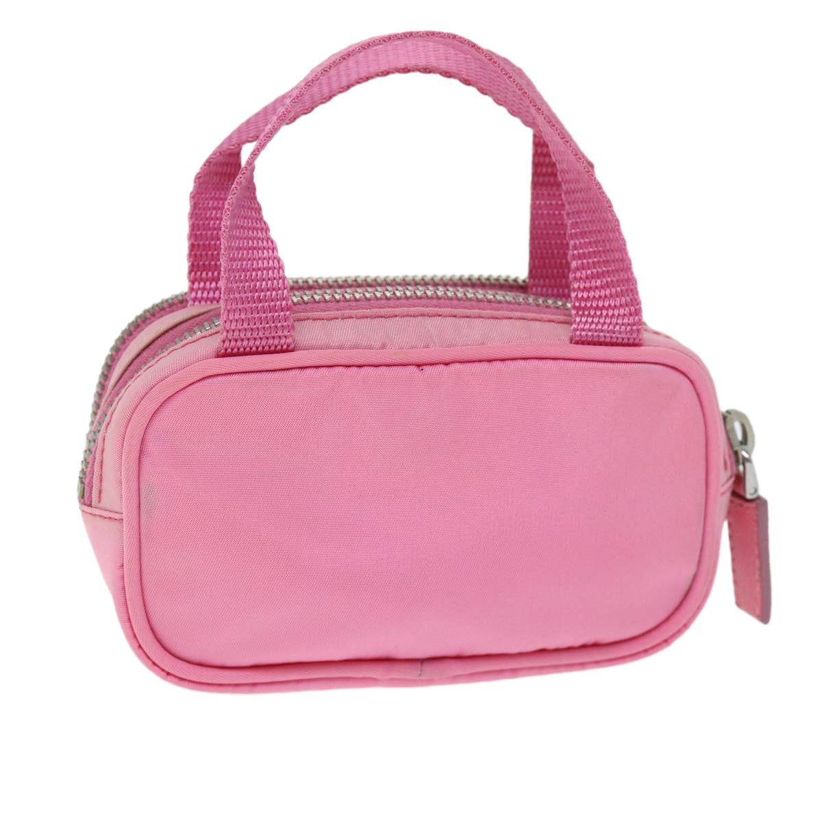 PRADA Hand Bag Nylon Pink Auth 74569