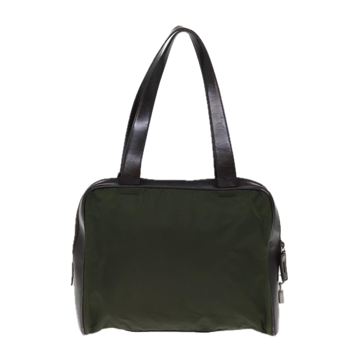 PRADA Shoulder Bag Nylon Khaki Auth 74578